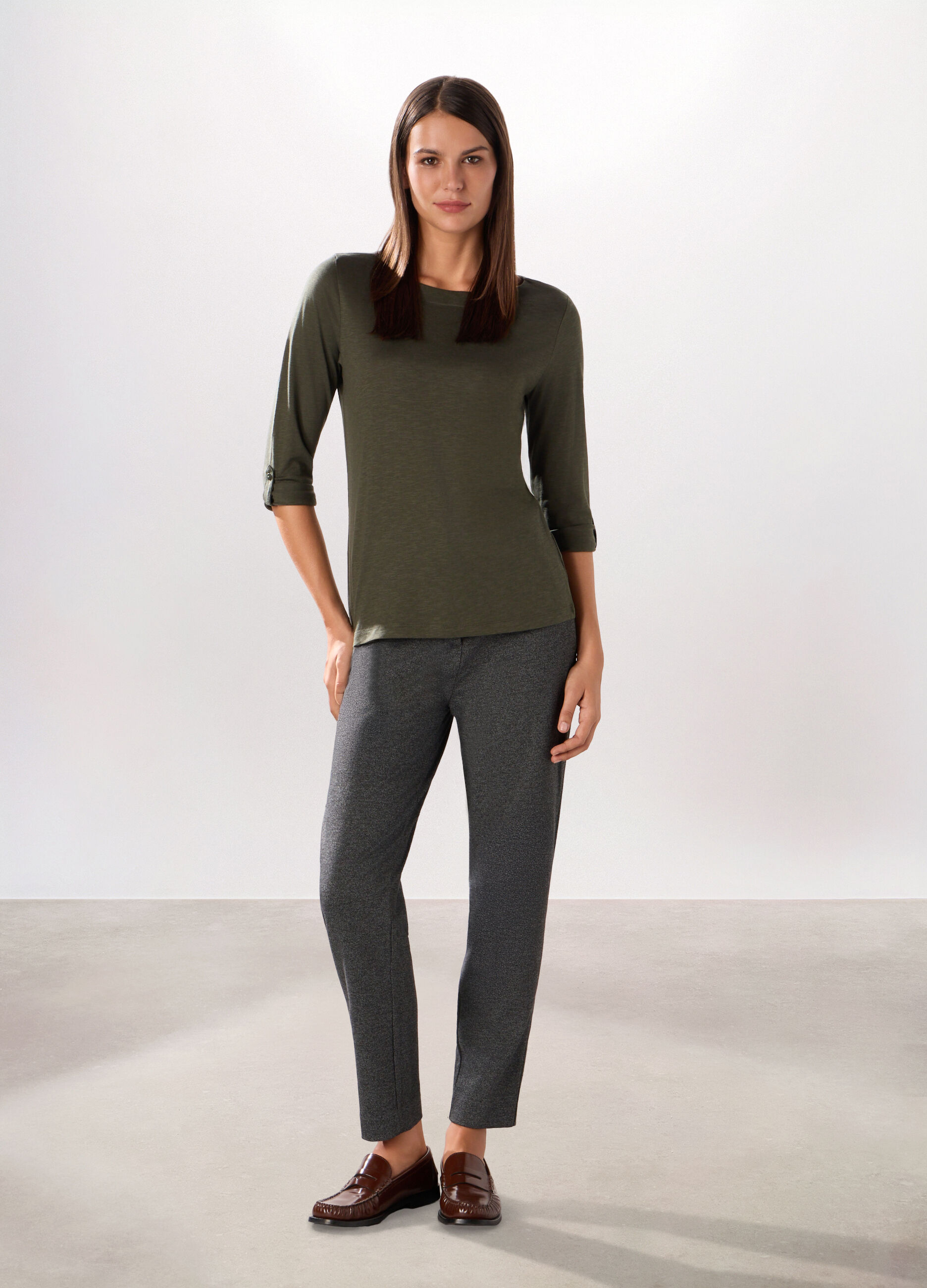 Pantaloni misto viscosa donna_0