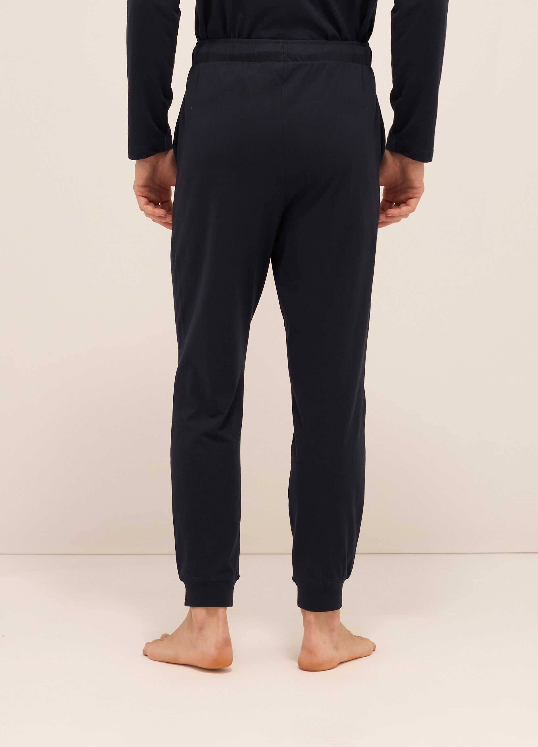 Pantaloni del pigiama in cotone con coulisse uomo_2