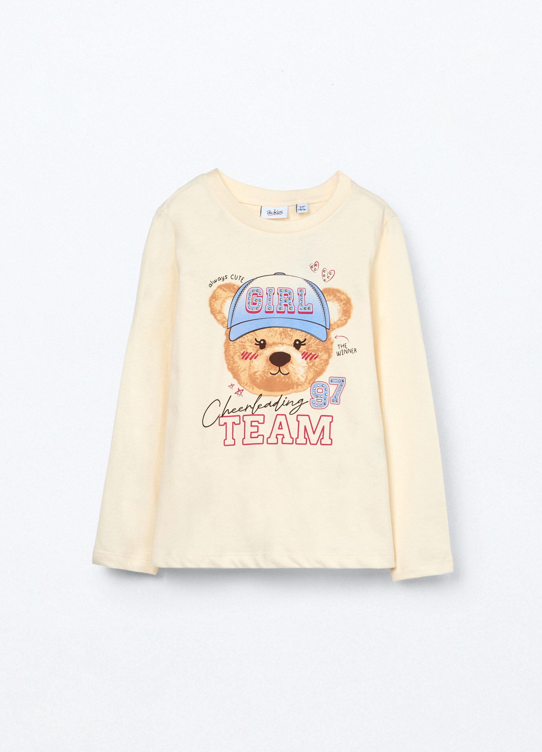 T-shirt in jersey di puro cotone bambina_0