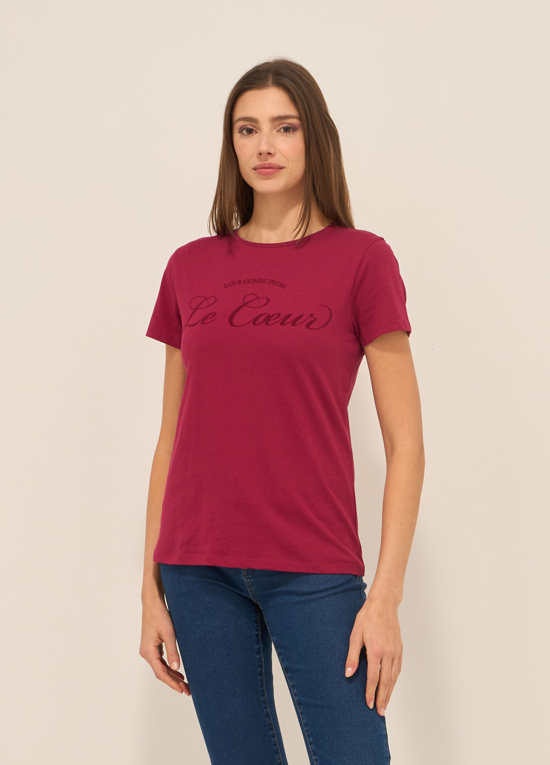 T-shirt in puro cotone donna_0