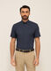 Camicia a maniche corte con micro-motivo uomo_0