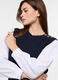 Tricot misto viscosa con inserto camicia donna_2