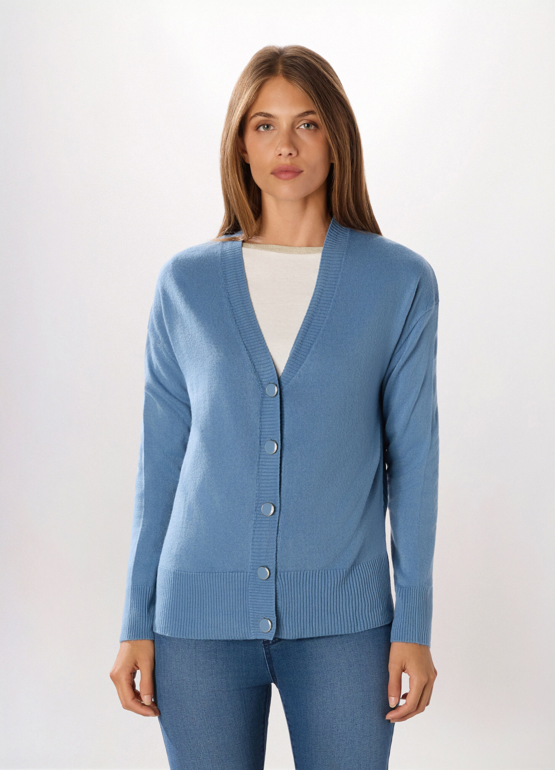 Cardigan con scollo a V donna_0