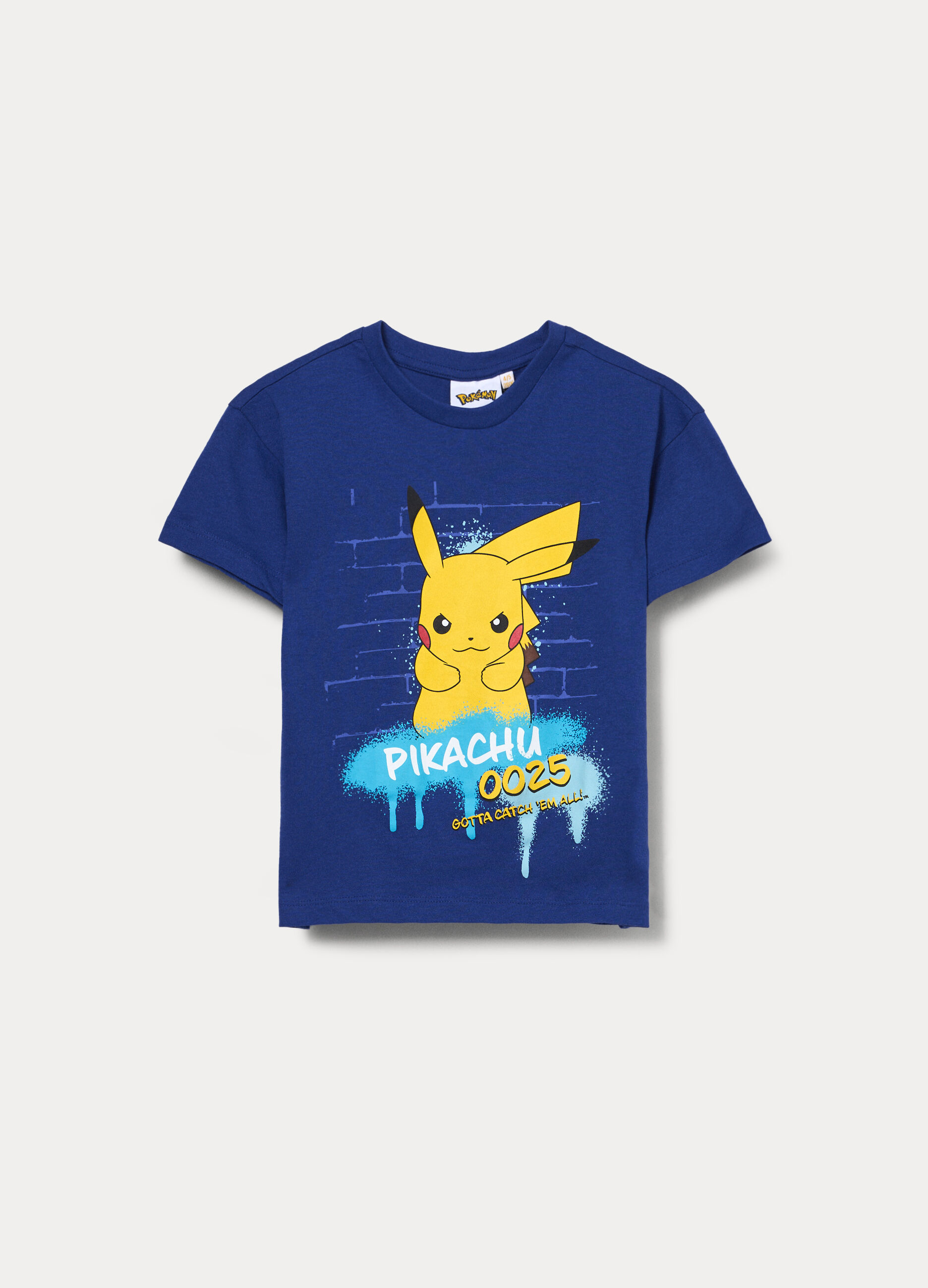 T-shirt girocollo Pok&eacute;mon in jersey di puro cotone bambino_0