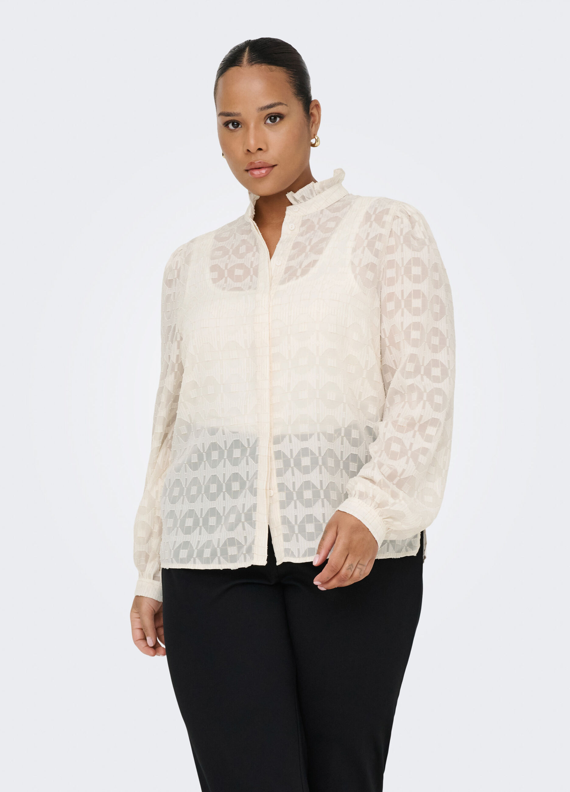 Camicia a maniche lunghe con colletto alla francese_2