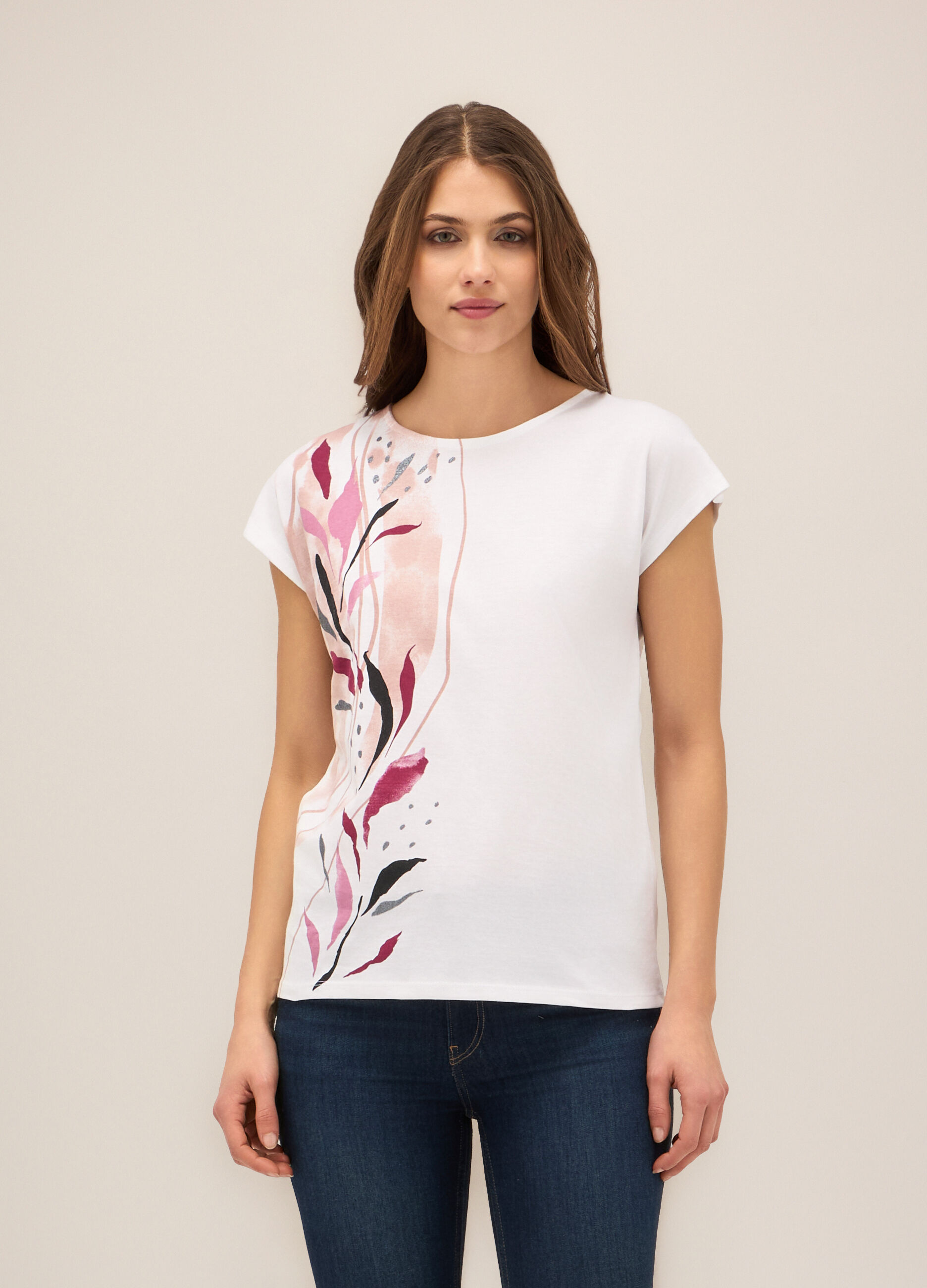 T-shirt in puro cotone donna_0