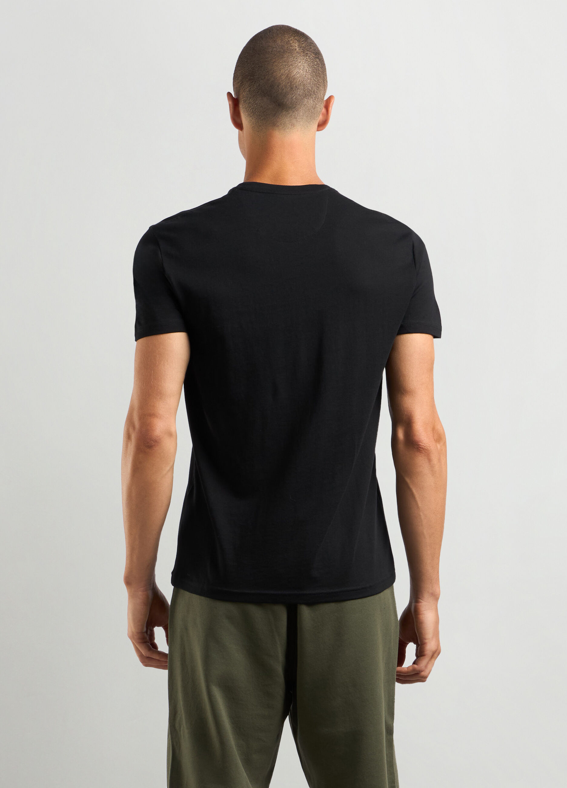 T-shirt girocollo in puro cotone uomo_1