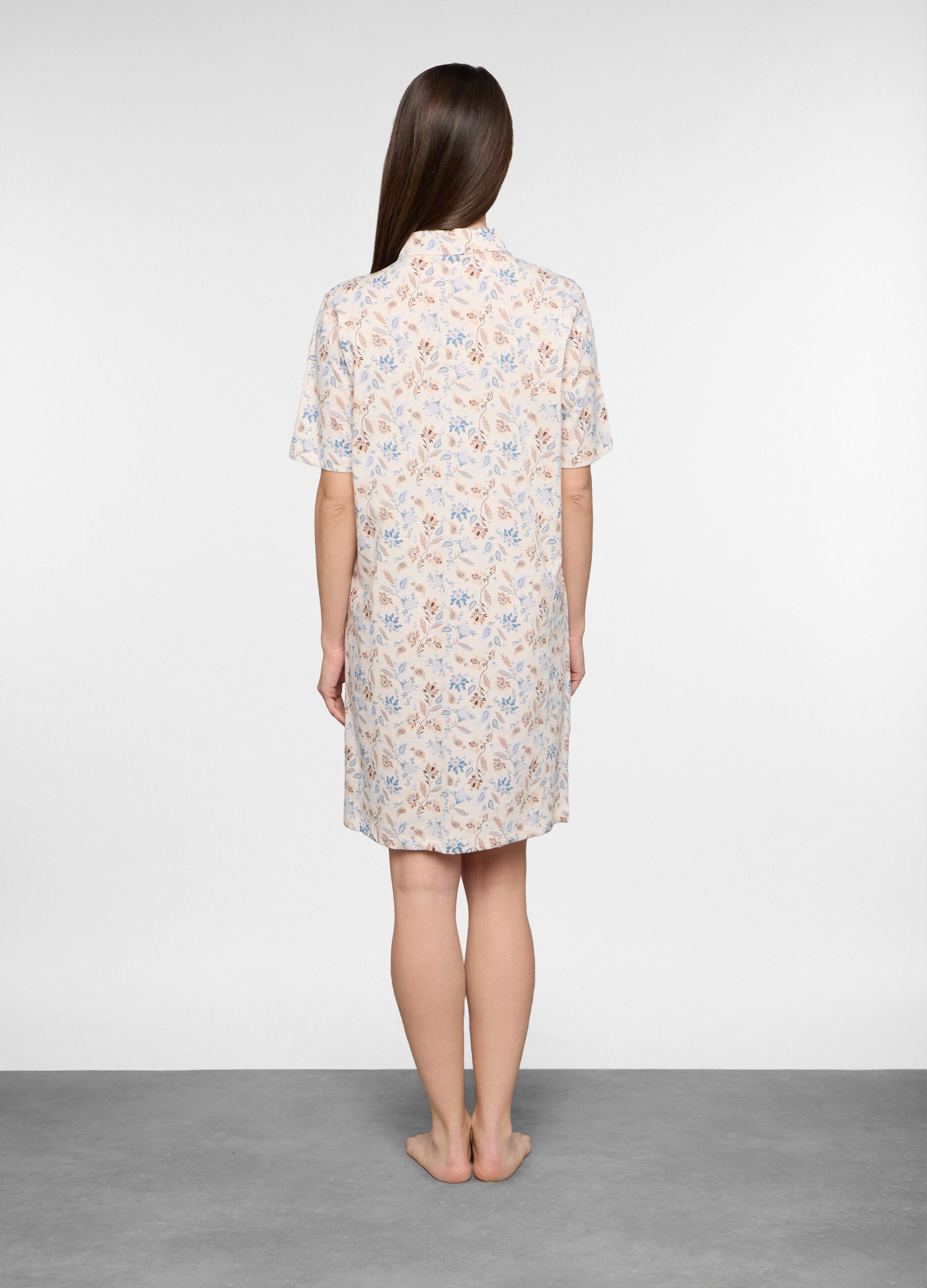 Camicia da notte in jersey di puro cotone donna_1