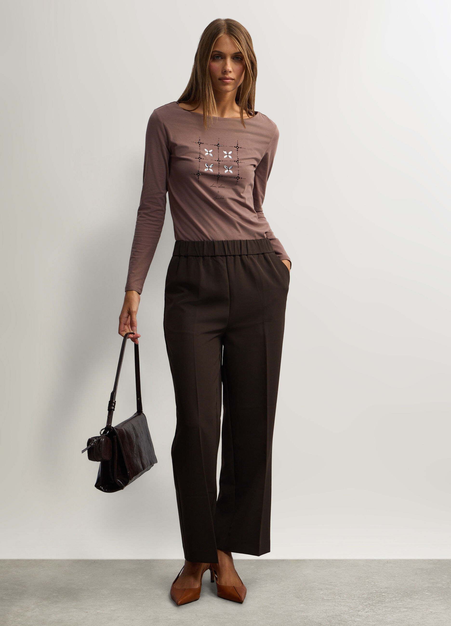 Pantaloni Comfort Fit stretch donna_0