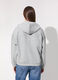 Felpa full zip con cappuccio in misto cotone donna_2
