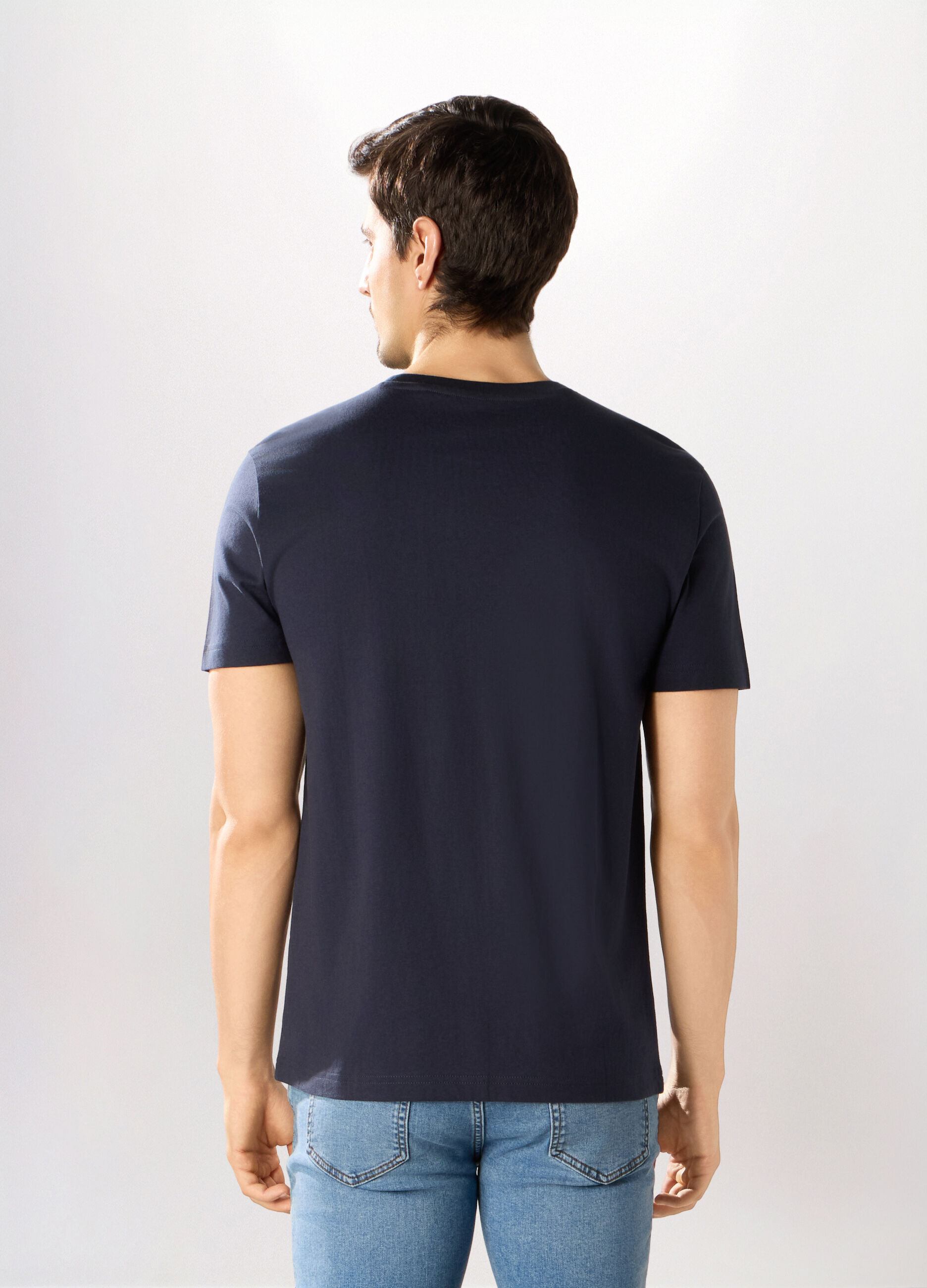 T-shirt girocollo con stampa uomo_1