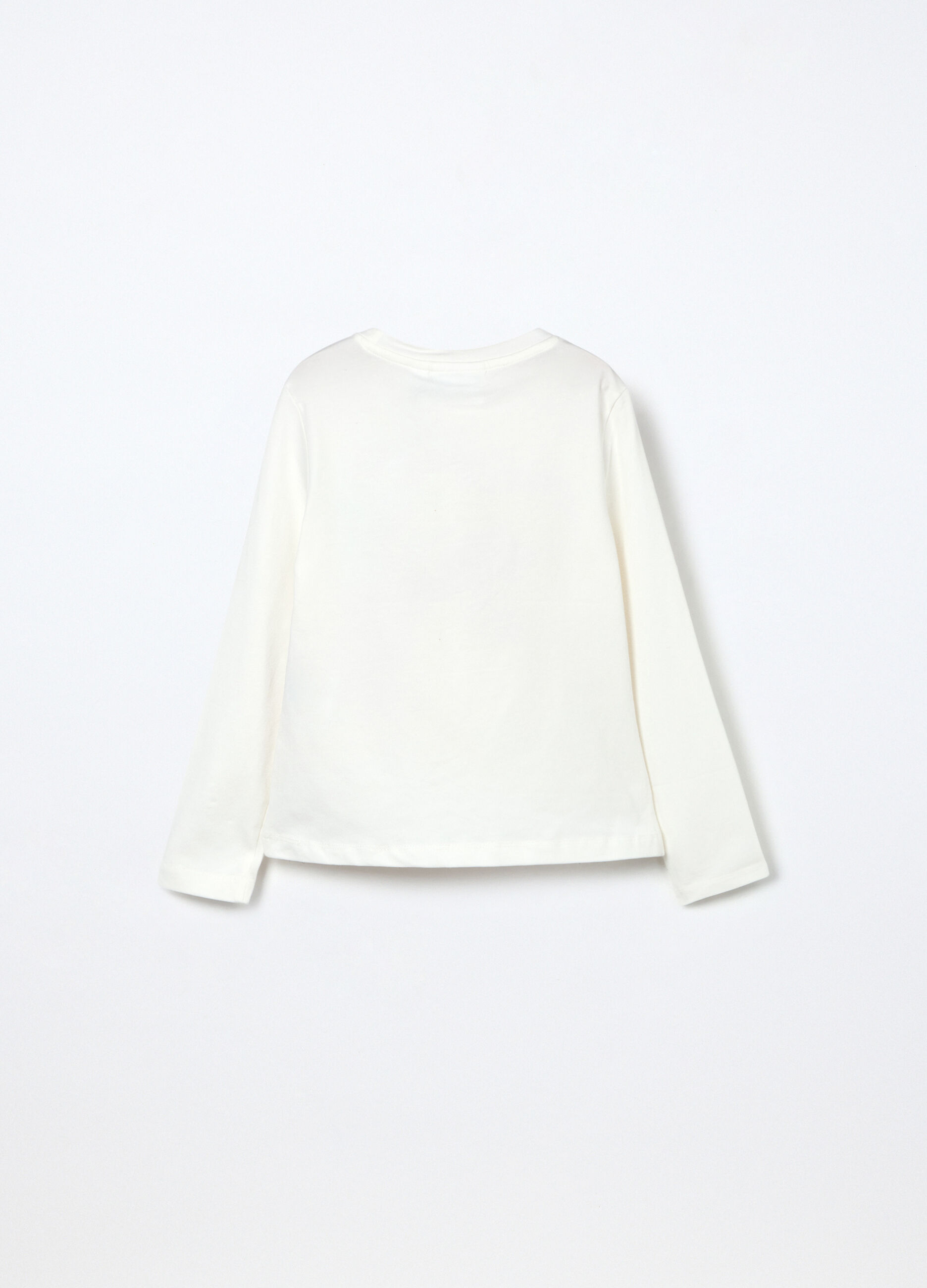 T-shirt in jersey di cotone stretch bambina_1