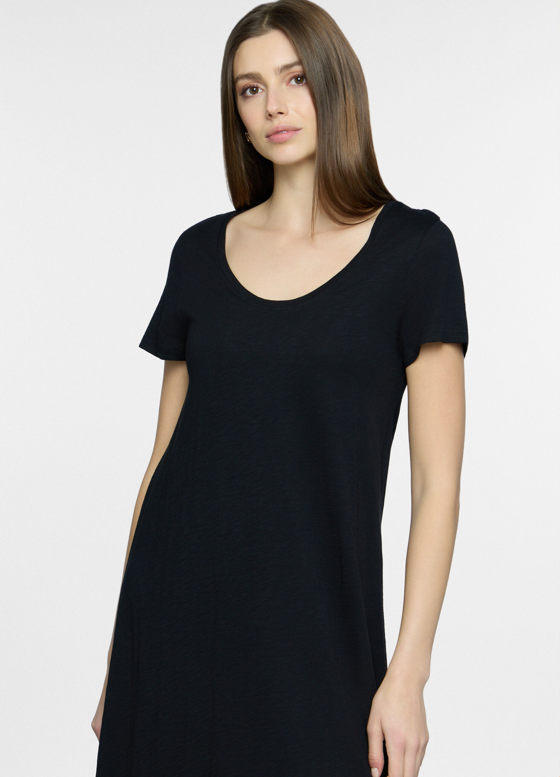 Abito lungo in jersey slub donna_2