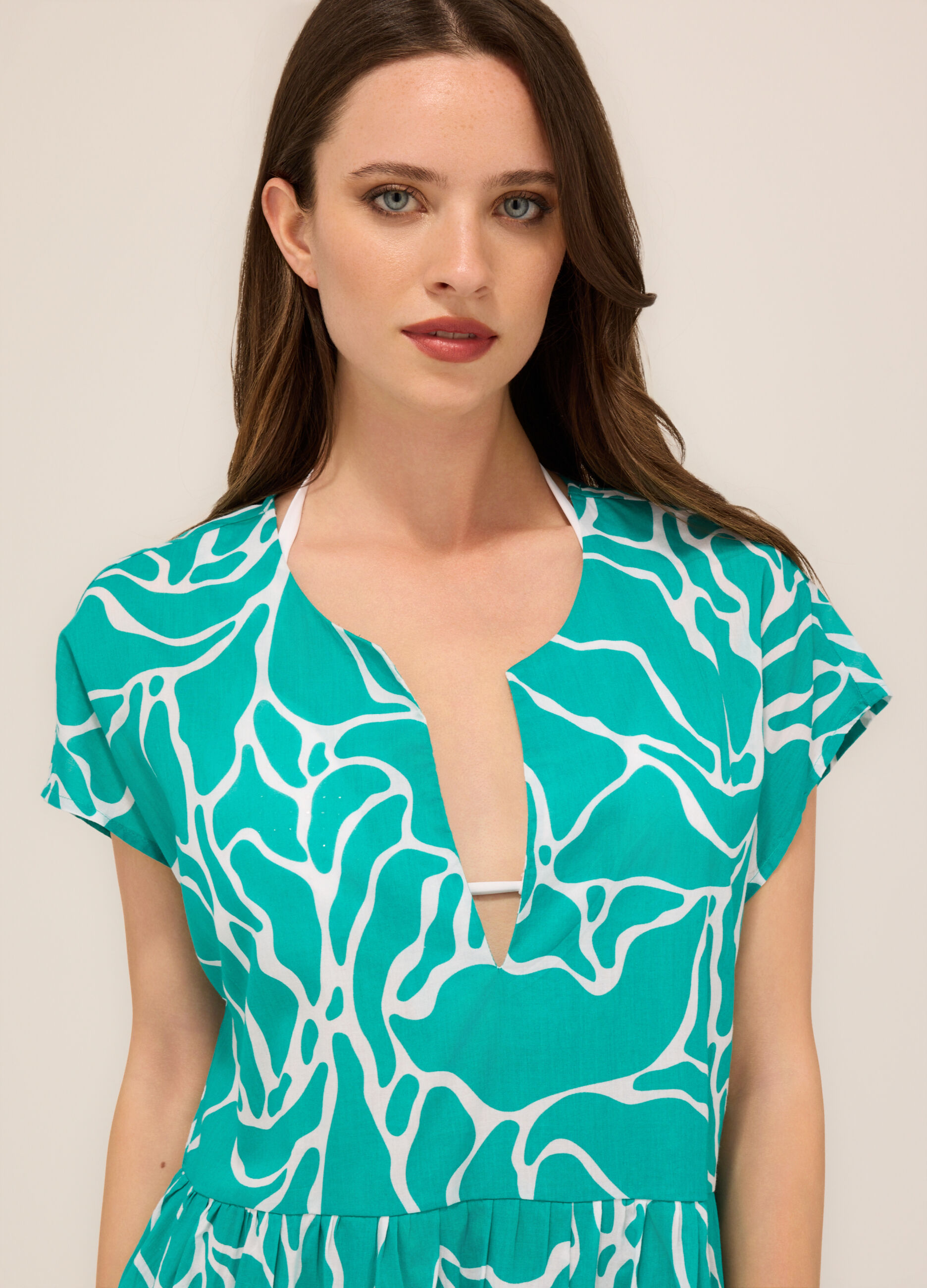 Copricostume a balze in puro cotone voile donna_2