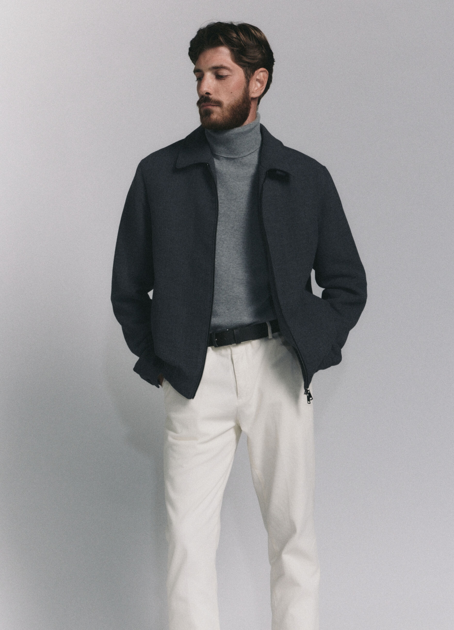 Maglione a collo alto in lambswool uomo_5