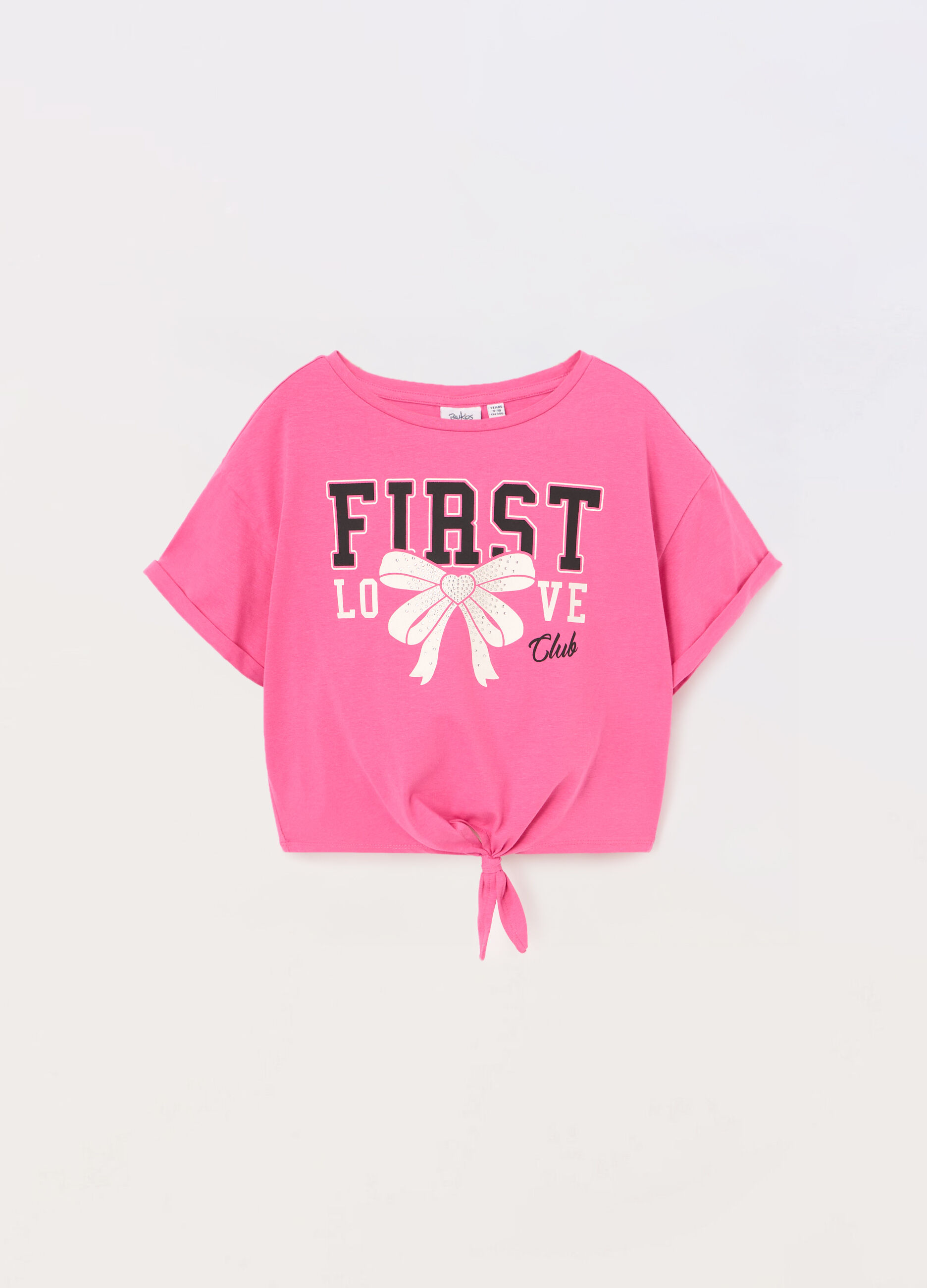 T-shirt in jersey di cotone stretch ragazza_0