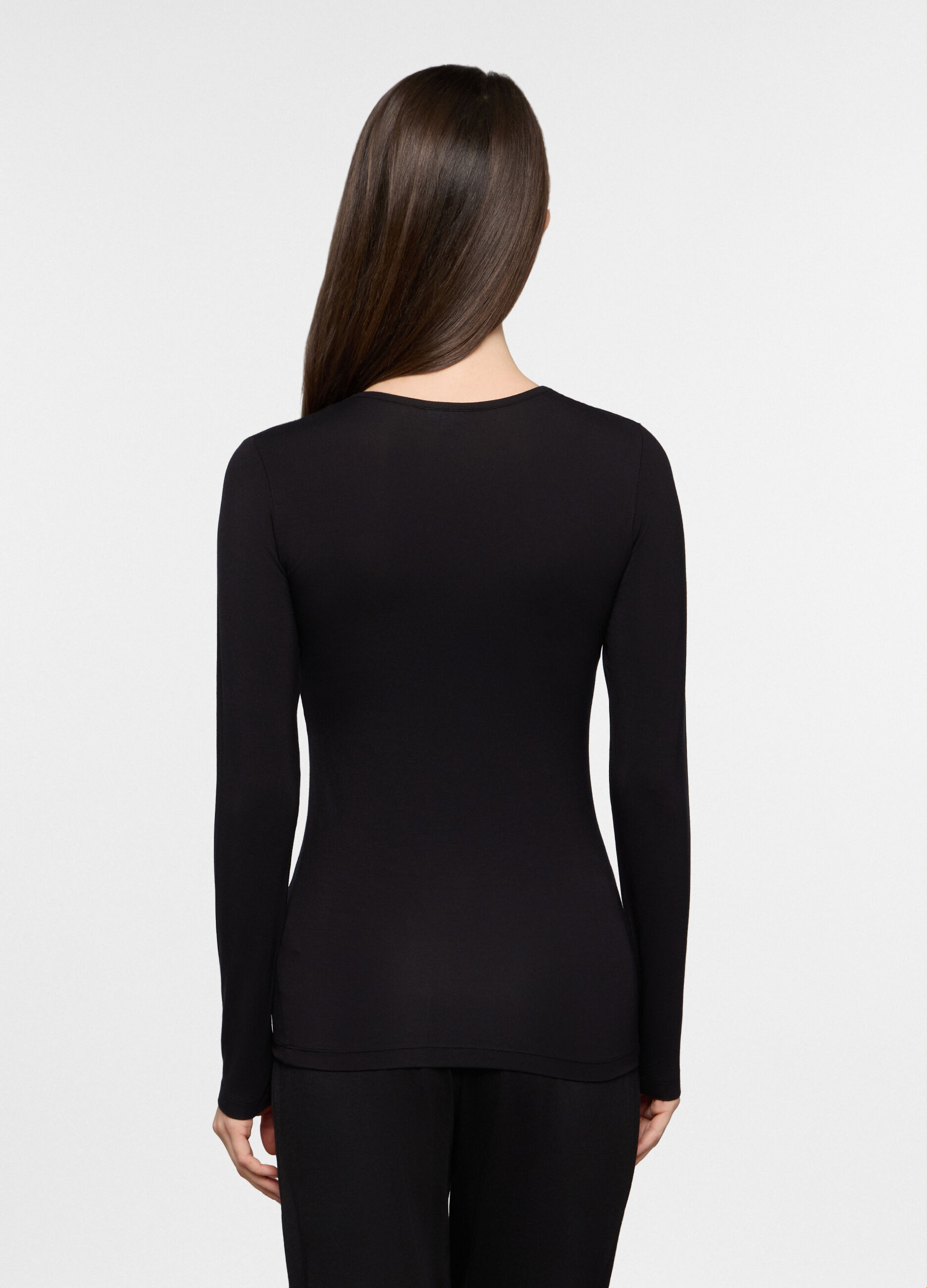 T-shirt intima con scollo a V stretch donna_1