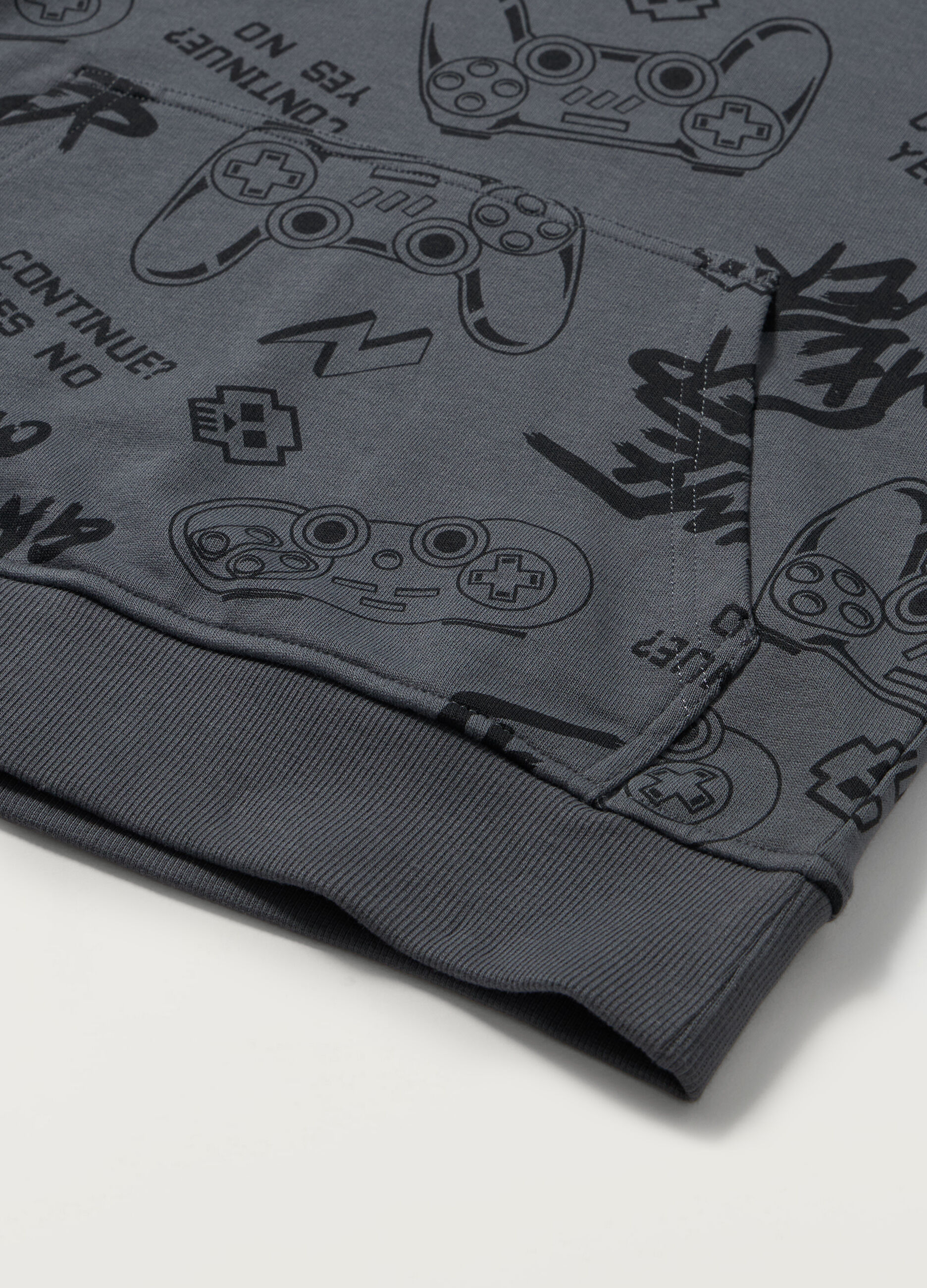 Felpa con cappuccio in french terry di puro cotone ragazzo_1