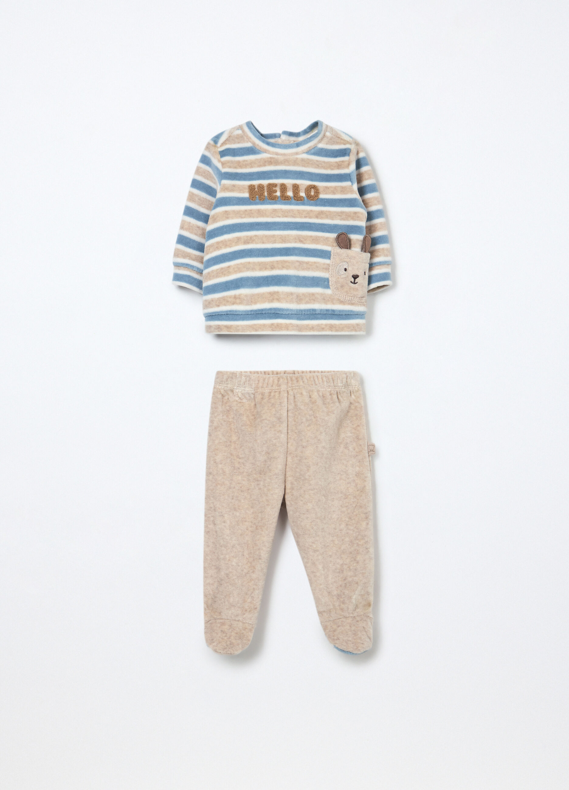 Set misto cotone velour neonato_0