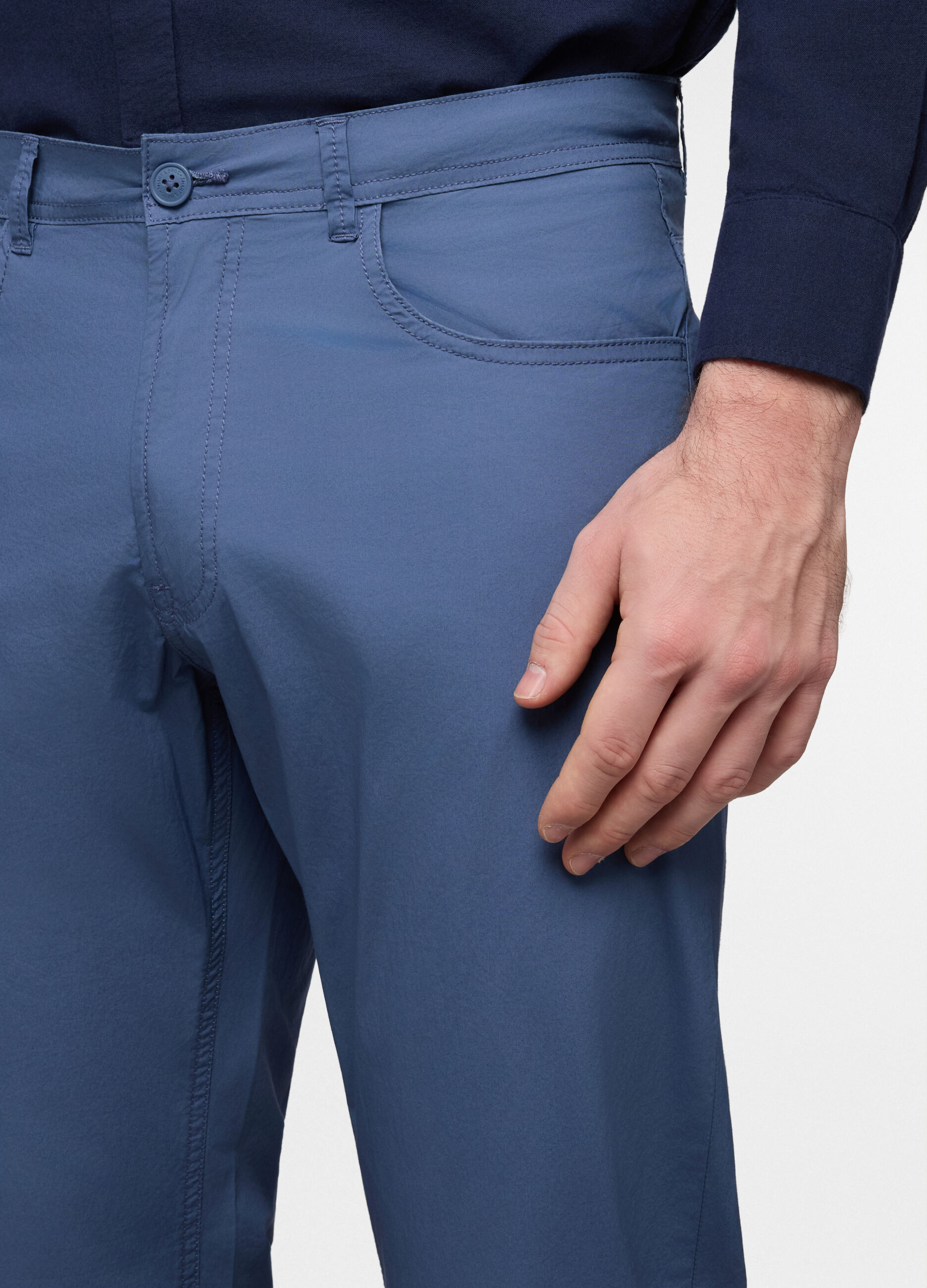 Pantalone regular fit in cotone stretch uomo_2