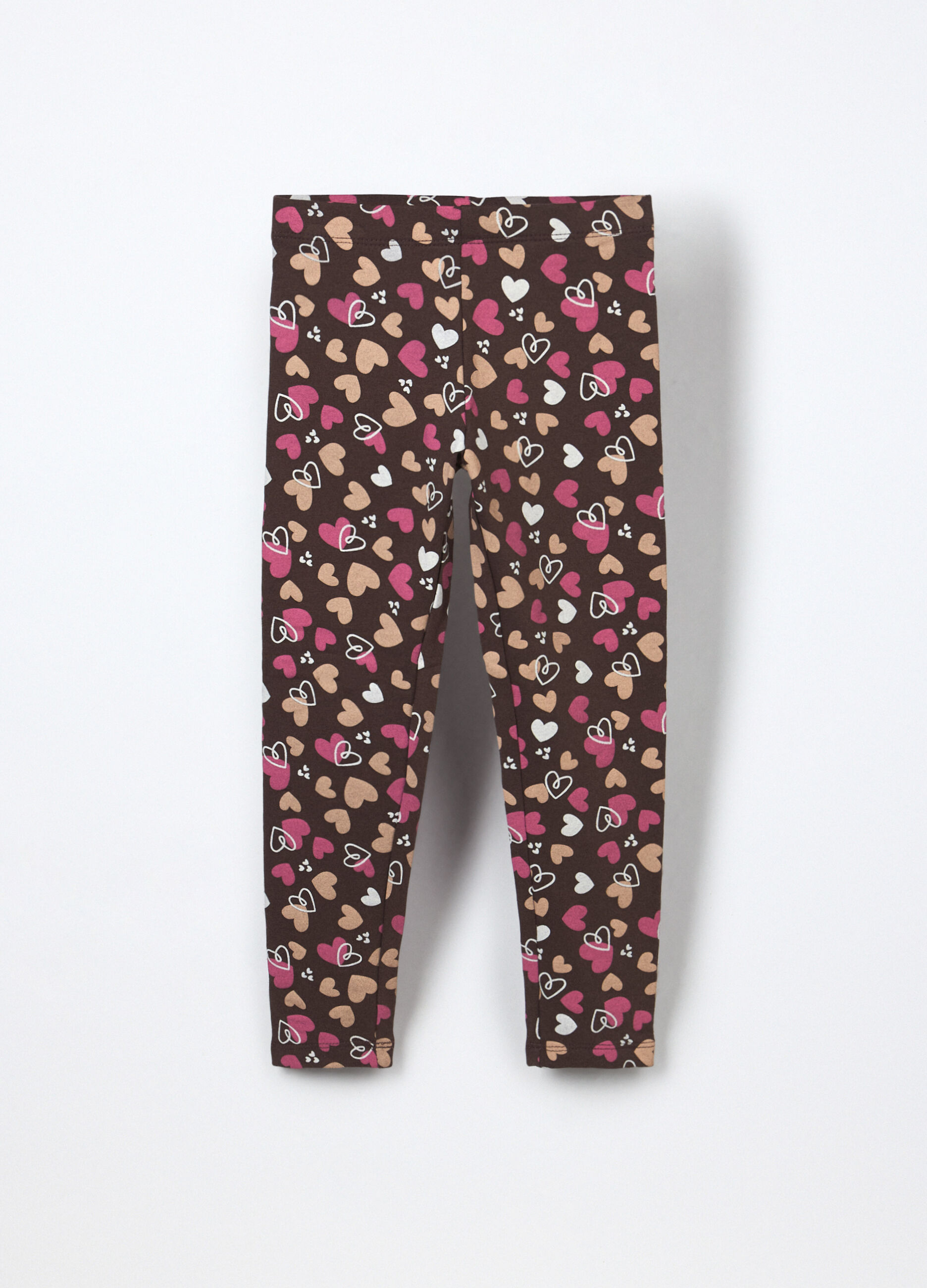 Leggings in french terry di cotone stretch bambina_0