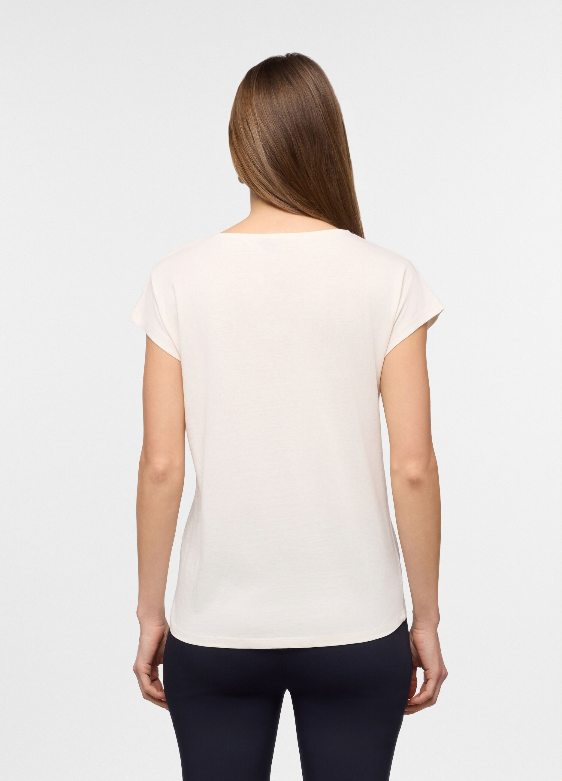 T-shirt girocollo donna_1