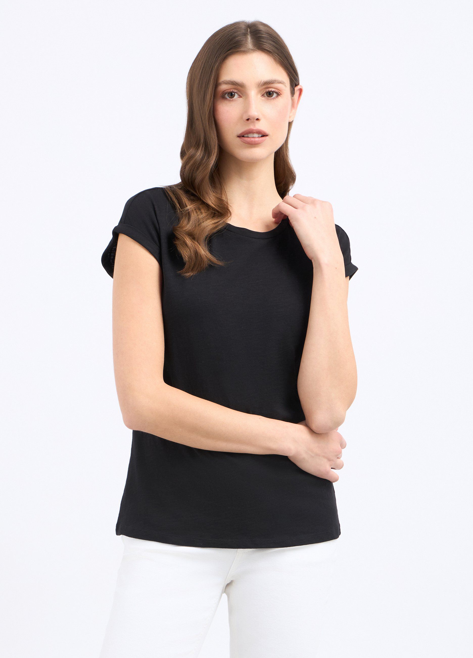 T-shirt in puro cotone donna_0