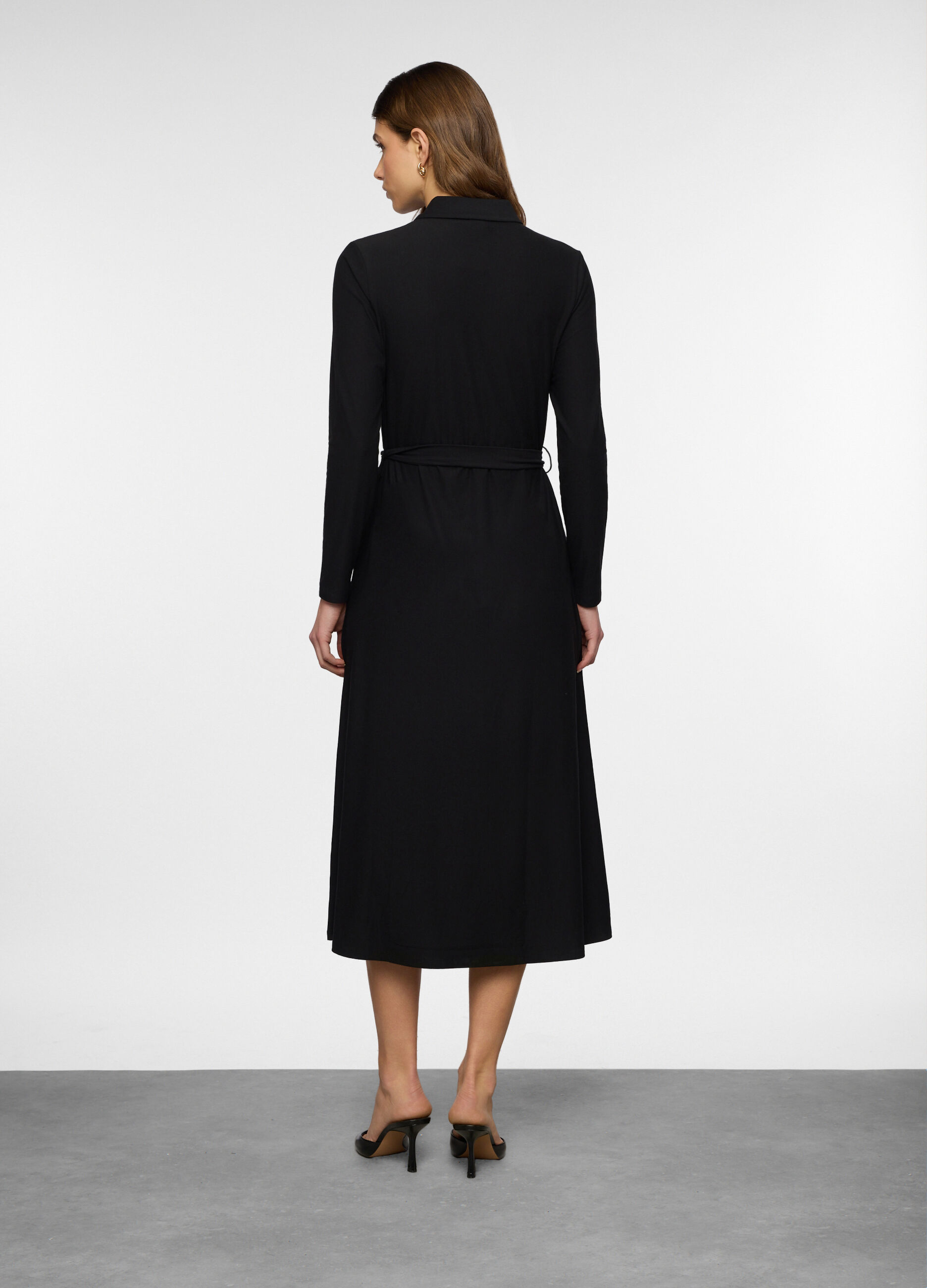 Vestito lungo in jersey stretch donna_1