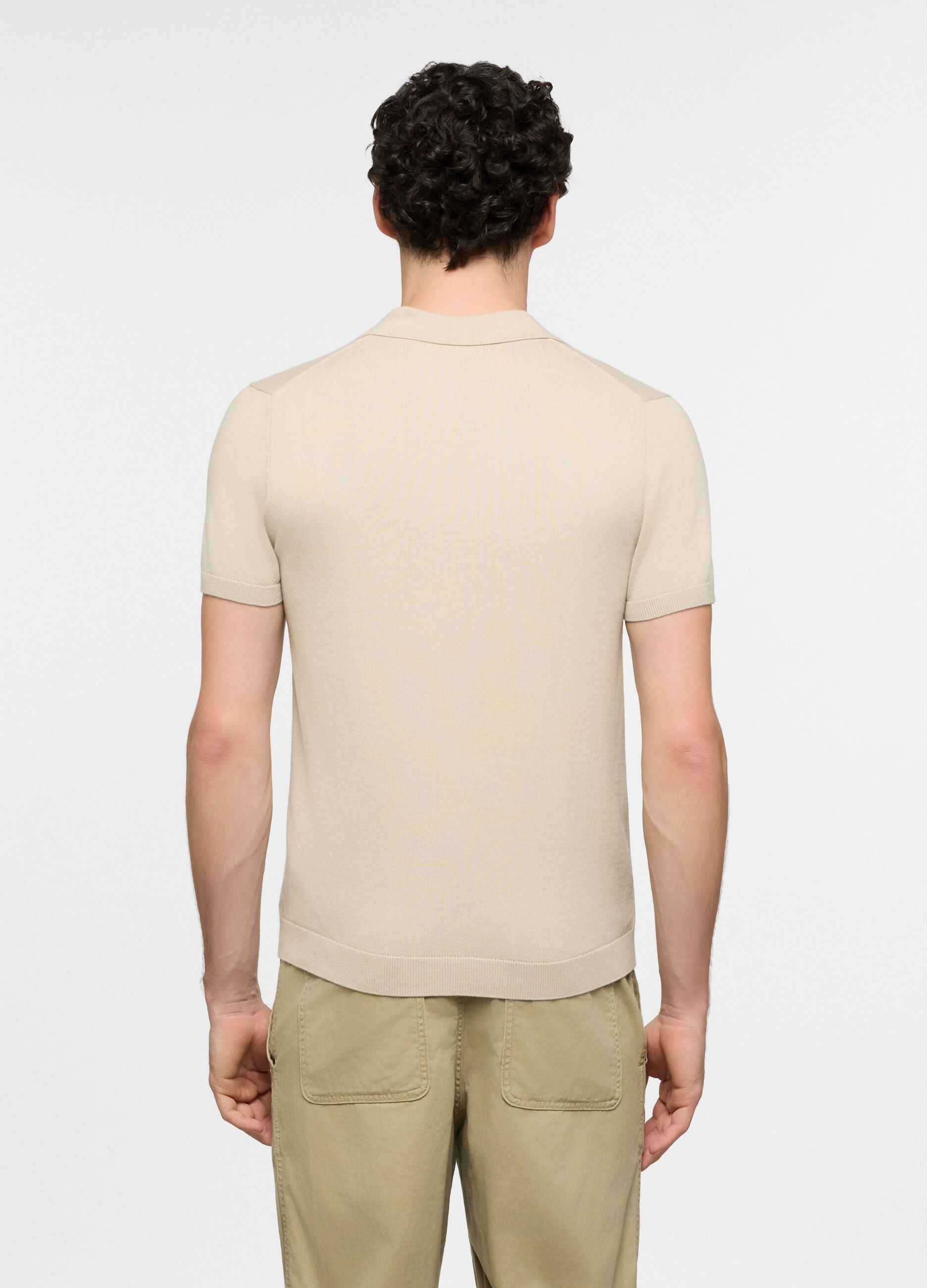 Polo a maniche corte senza bottoni uomo_1