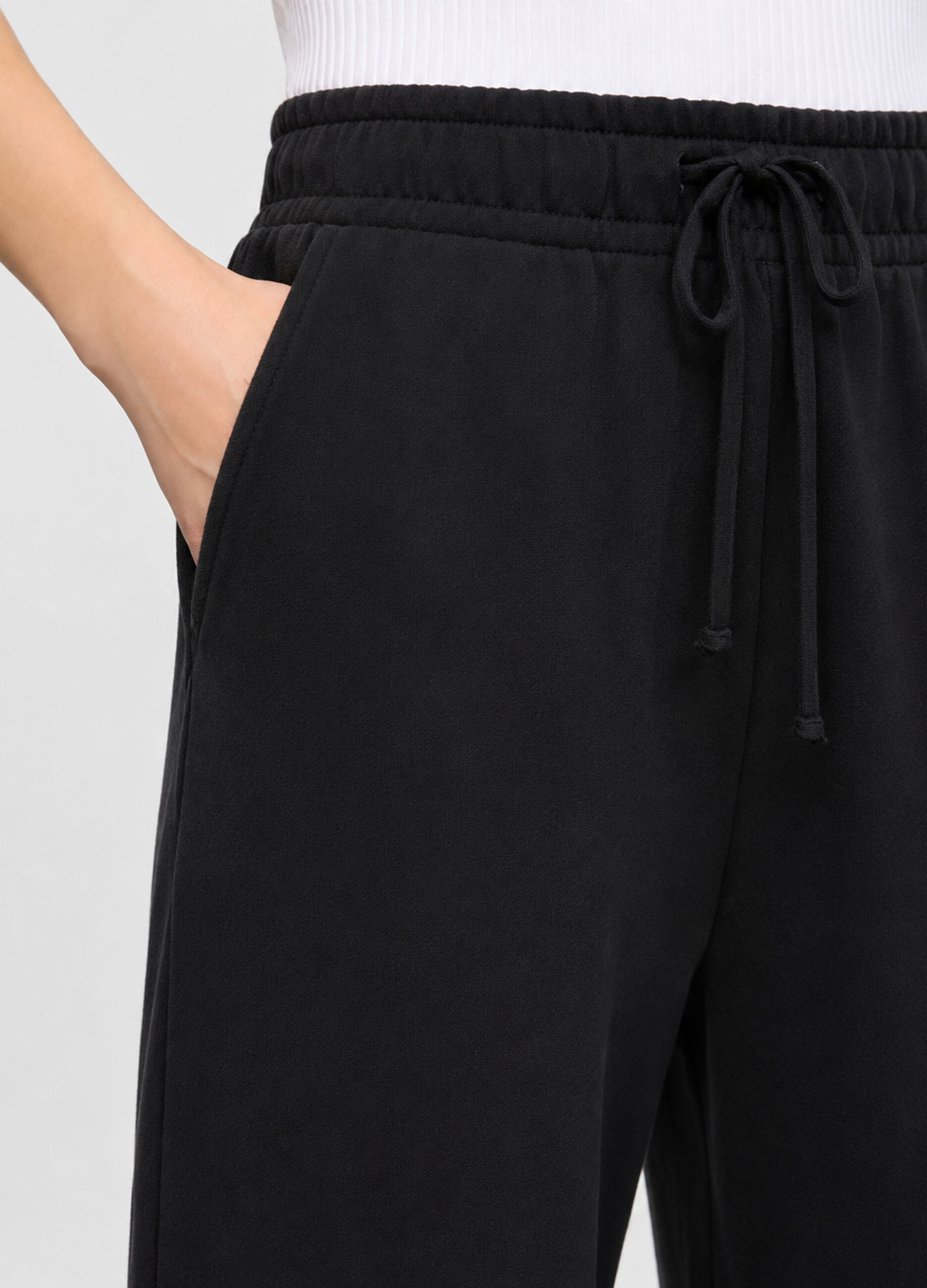 Jogger in french terry di puro cotone _2