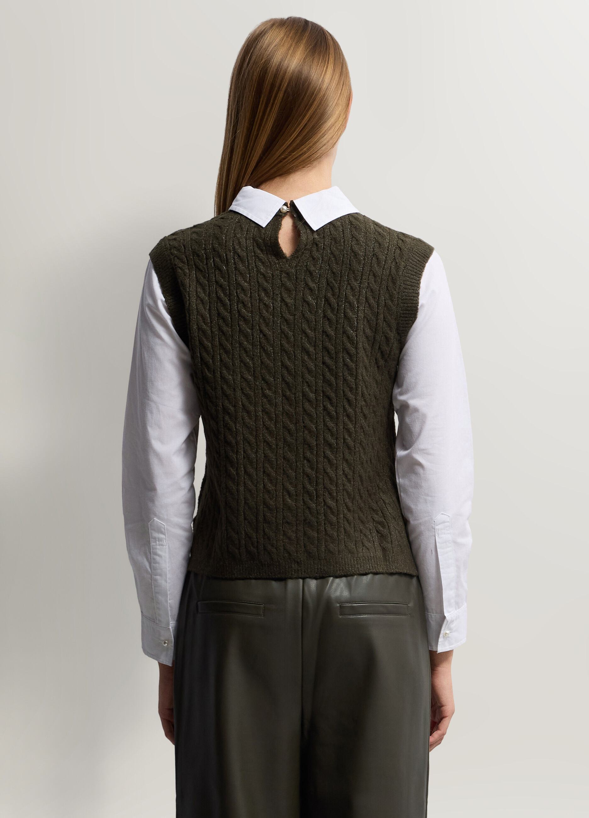 Gilet Fitted con inserto camicia donna_1