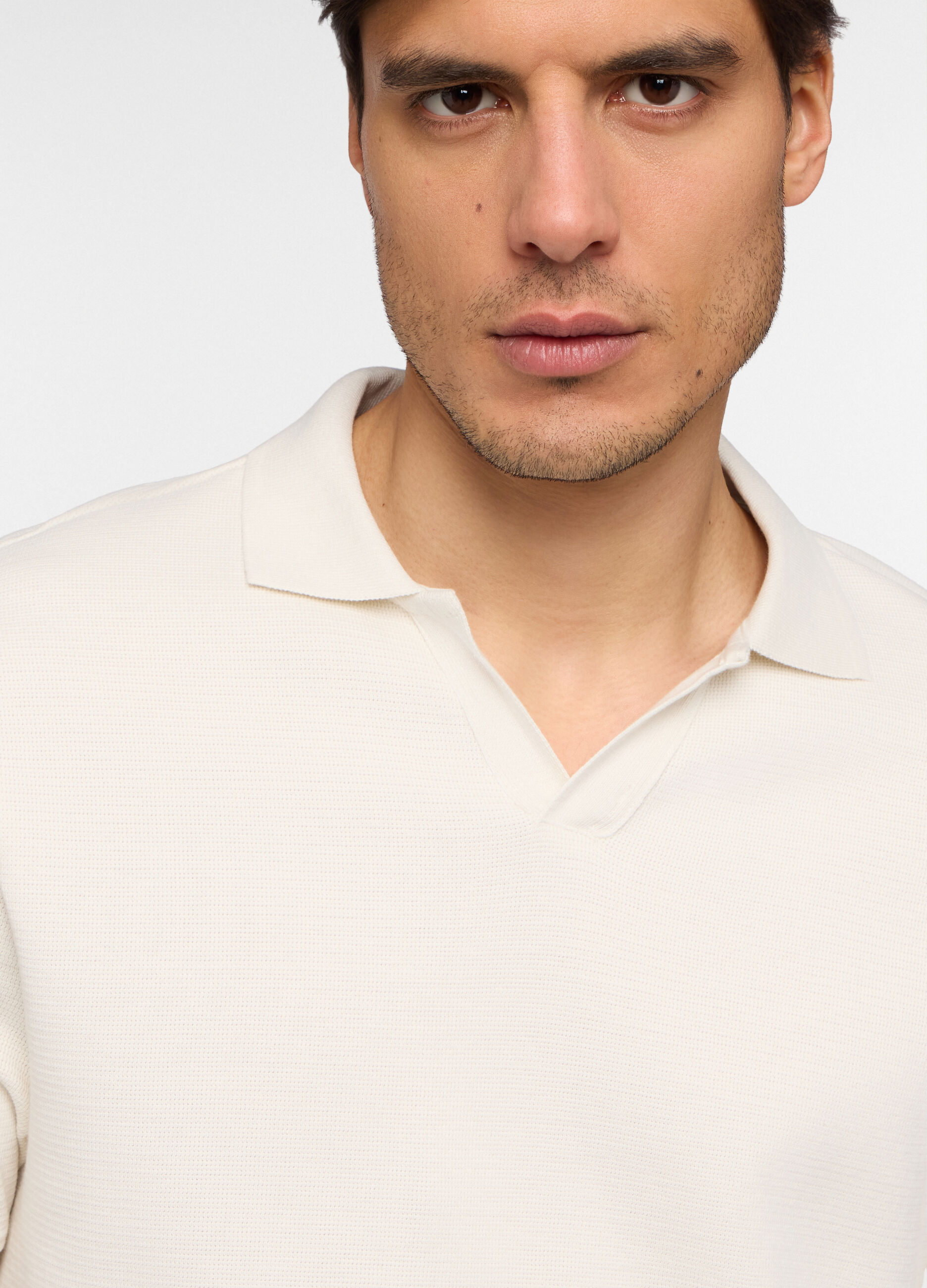 Polo maniche corte in cotone stretch uomo_2