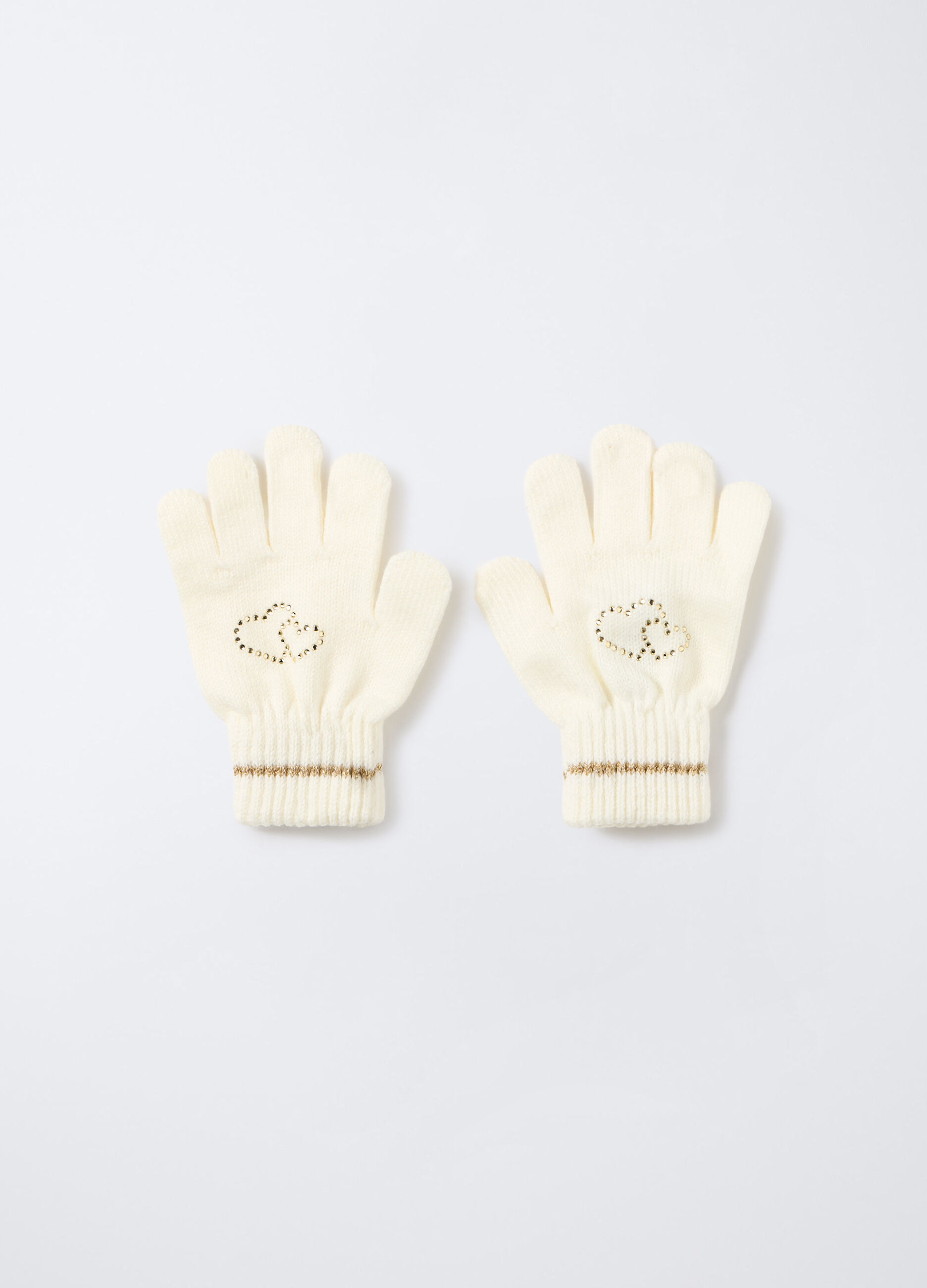 Guanti tricot con strass _0