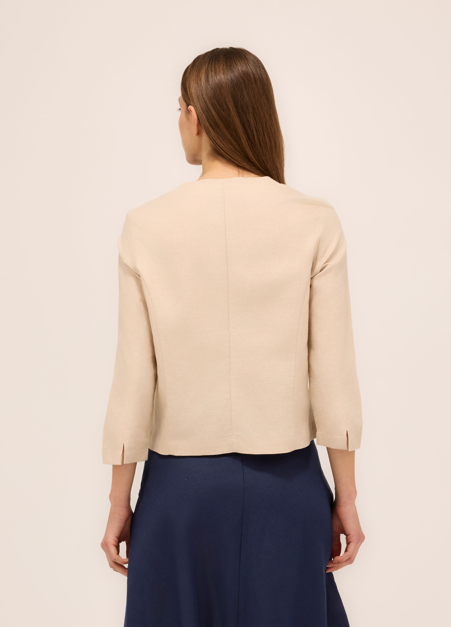 Giacca misto lino donna_1