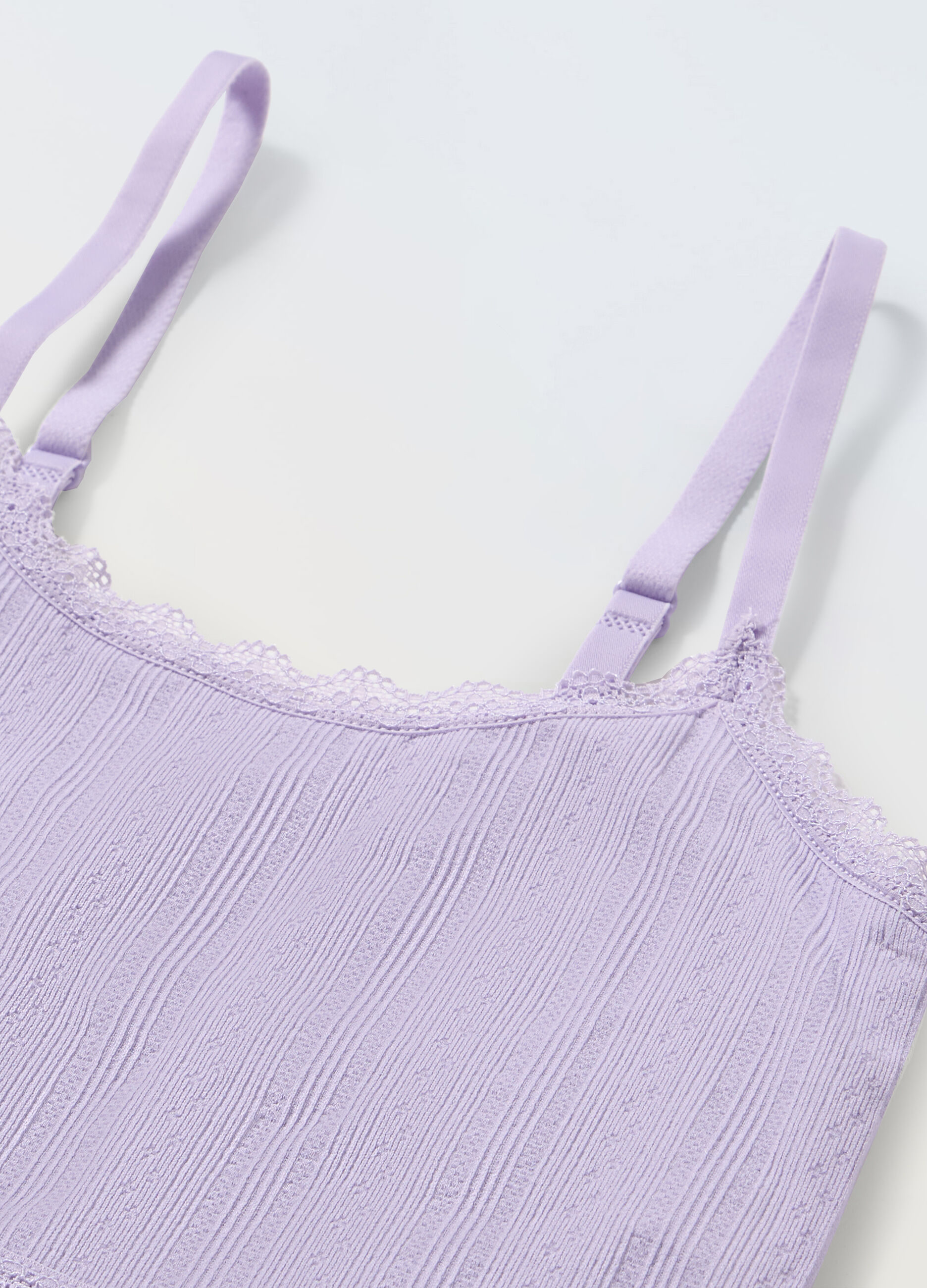 Top in pointelle con pizzo ragazza_1