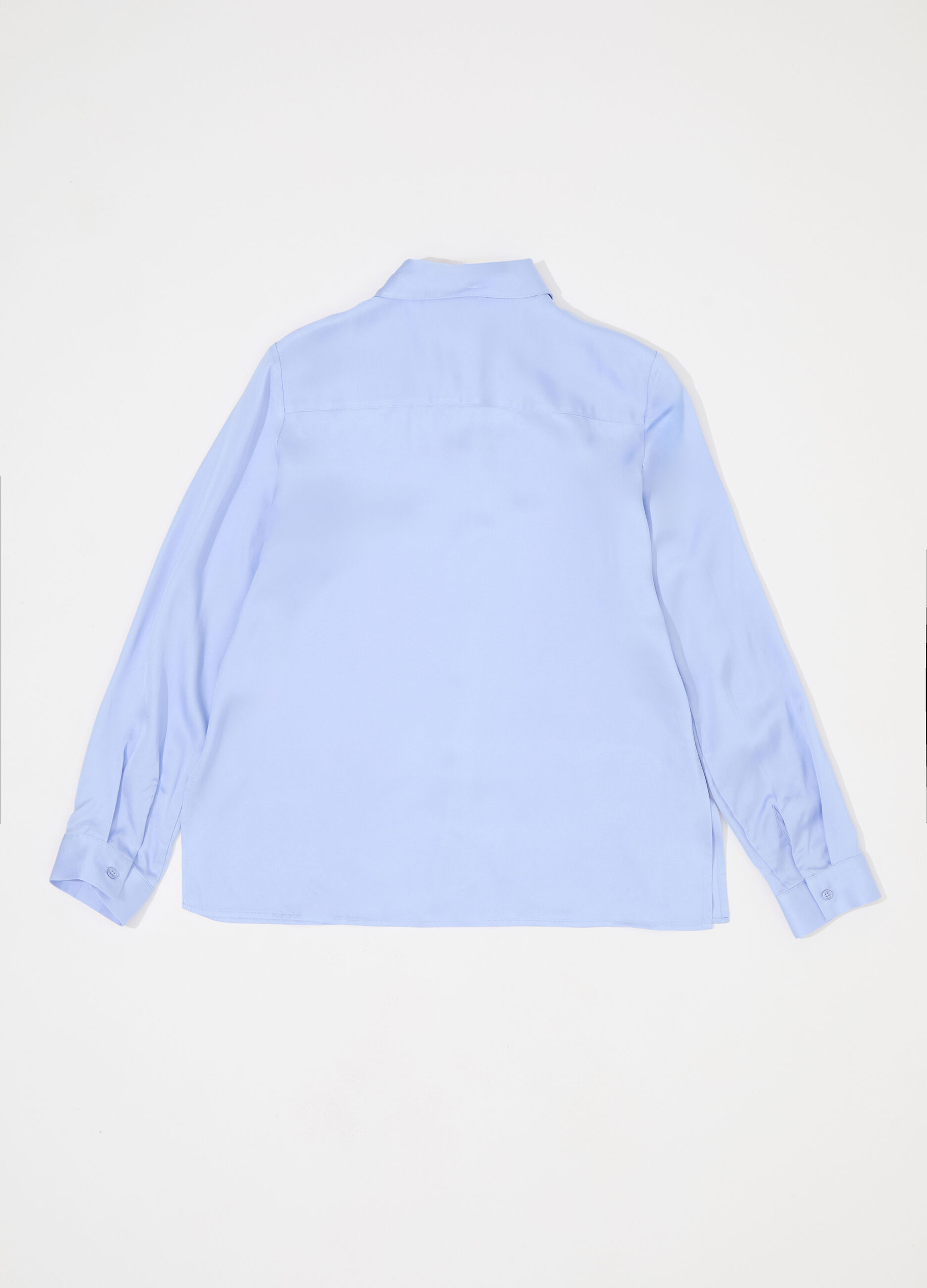 Camicia in viscosa satin a maniche lunghe donna_5