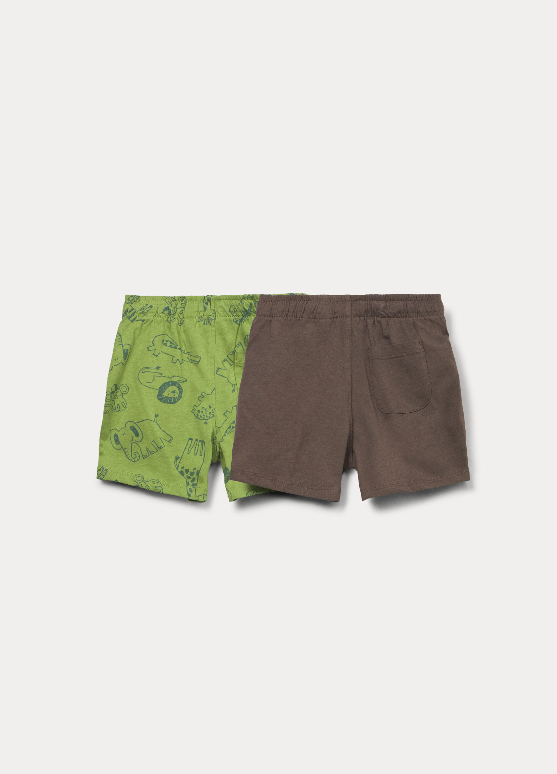 Pack 2 shorts in jersey di puro cotone bimbo_1