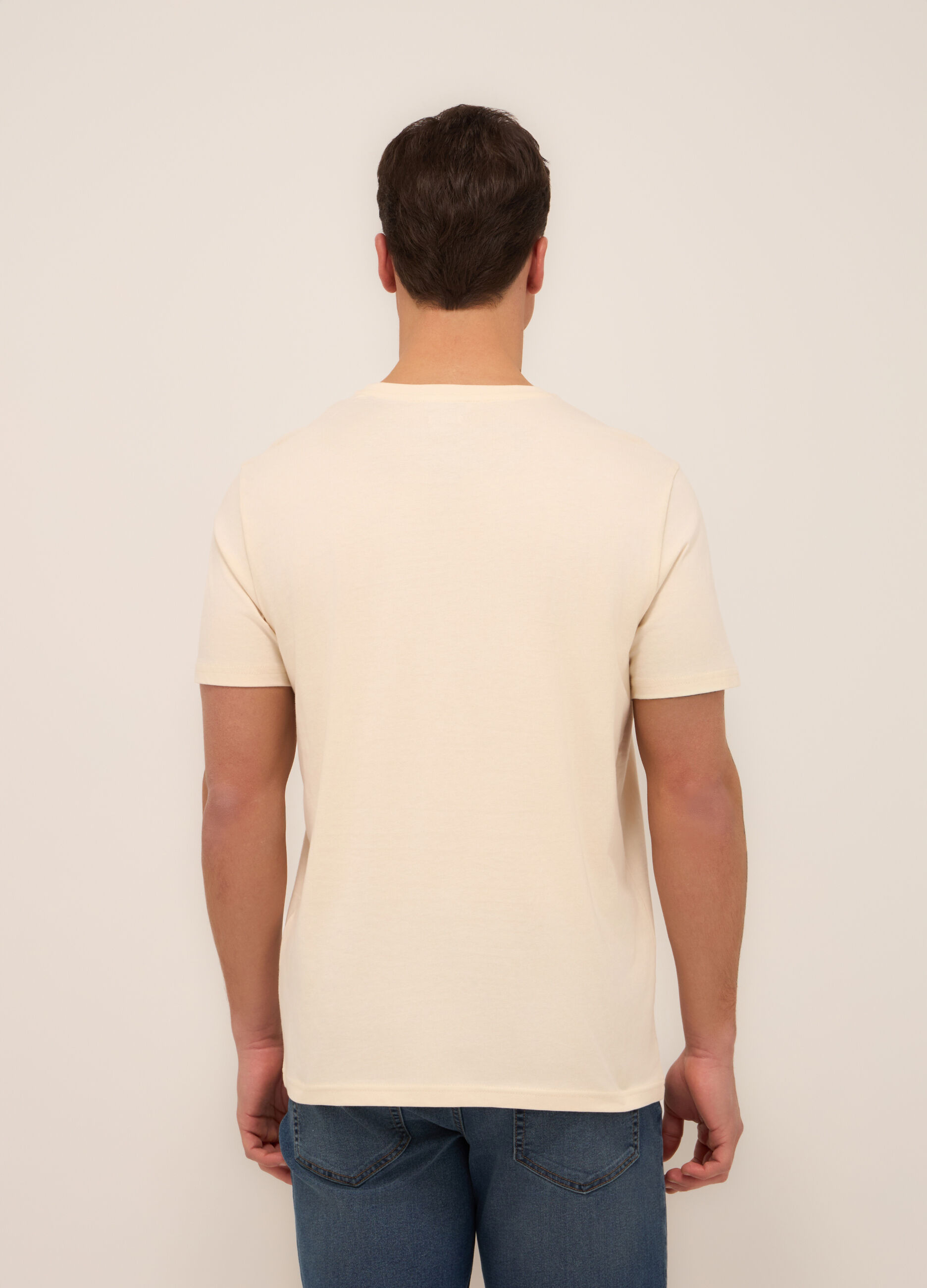 T-shirt in jersey di cotone con stampa uomo_1