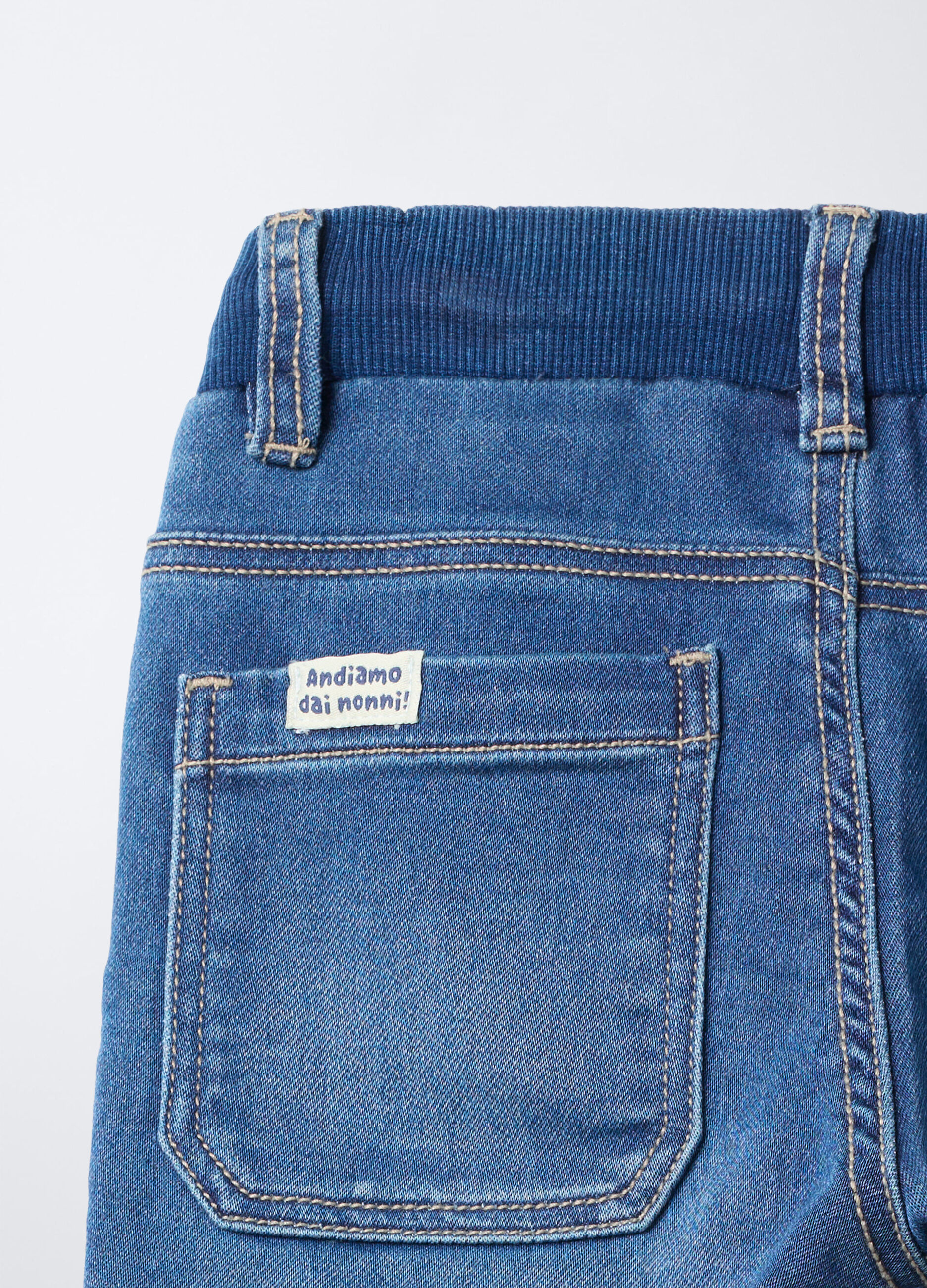 Jogger in denim misto cotone Fit comfort bimbo_2