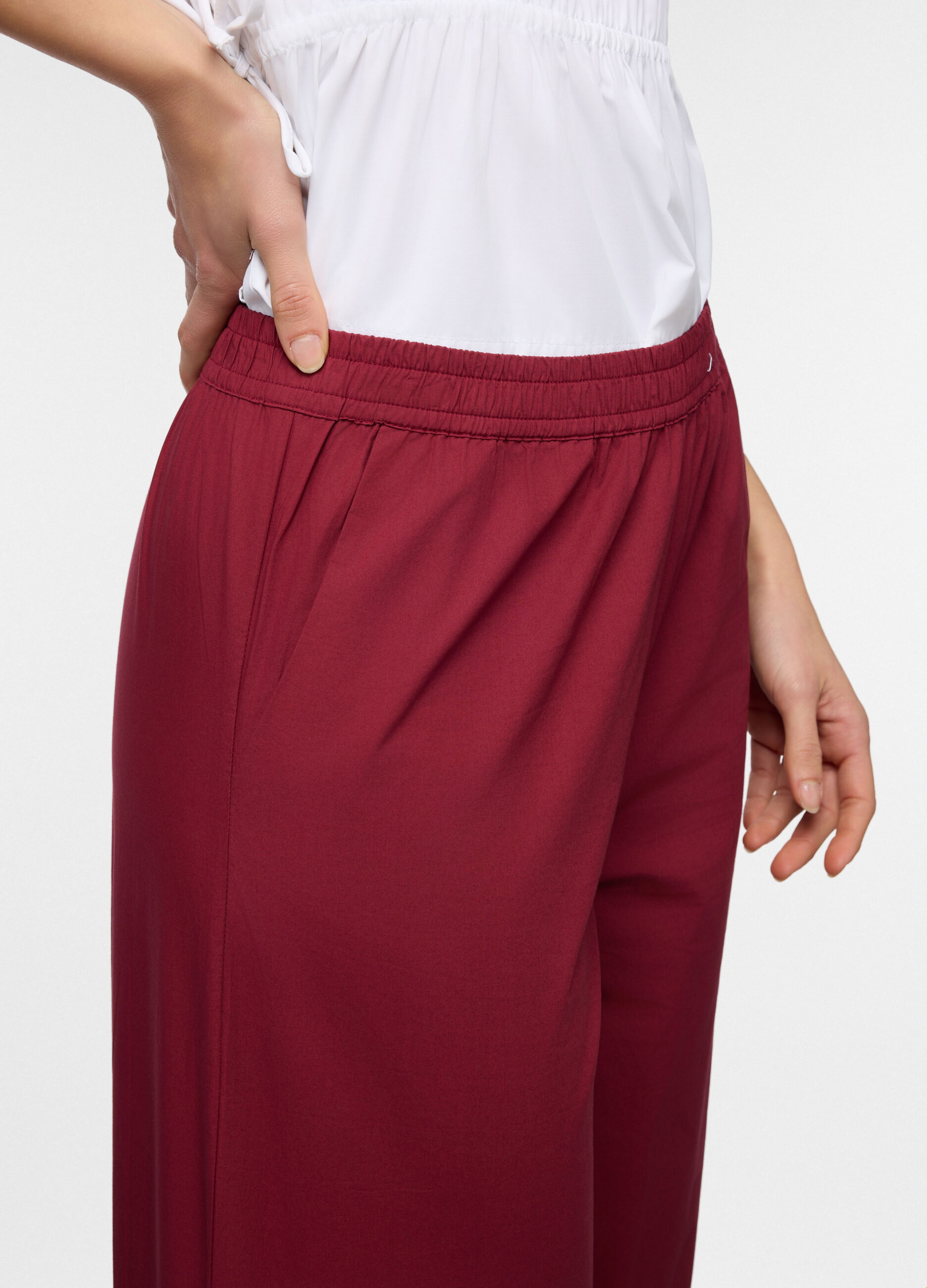 Jogger fit comfort in puro cotone popeline donna_2