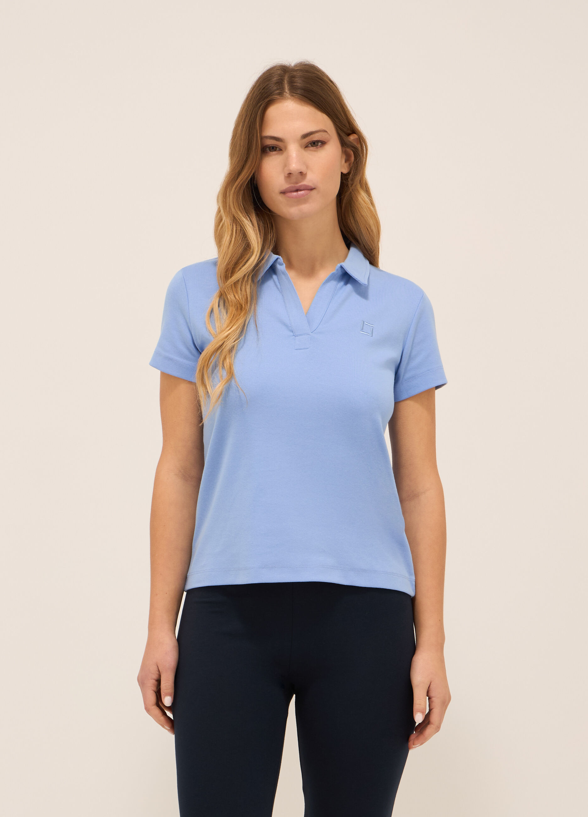 Polo in cotone stretch donna_0