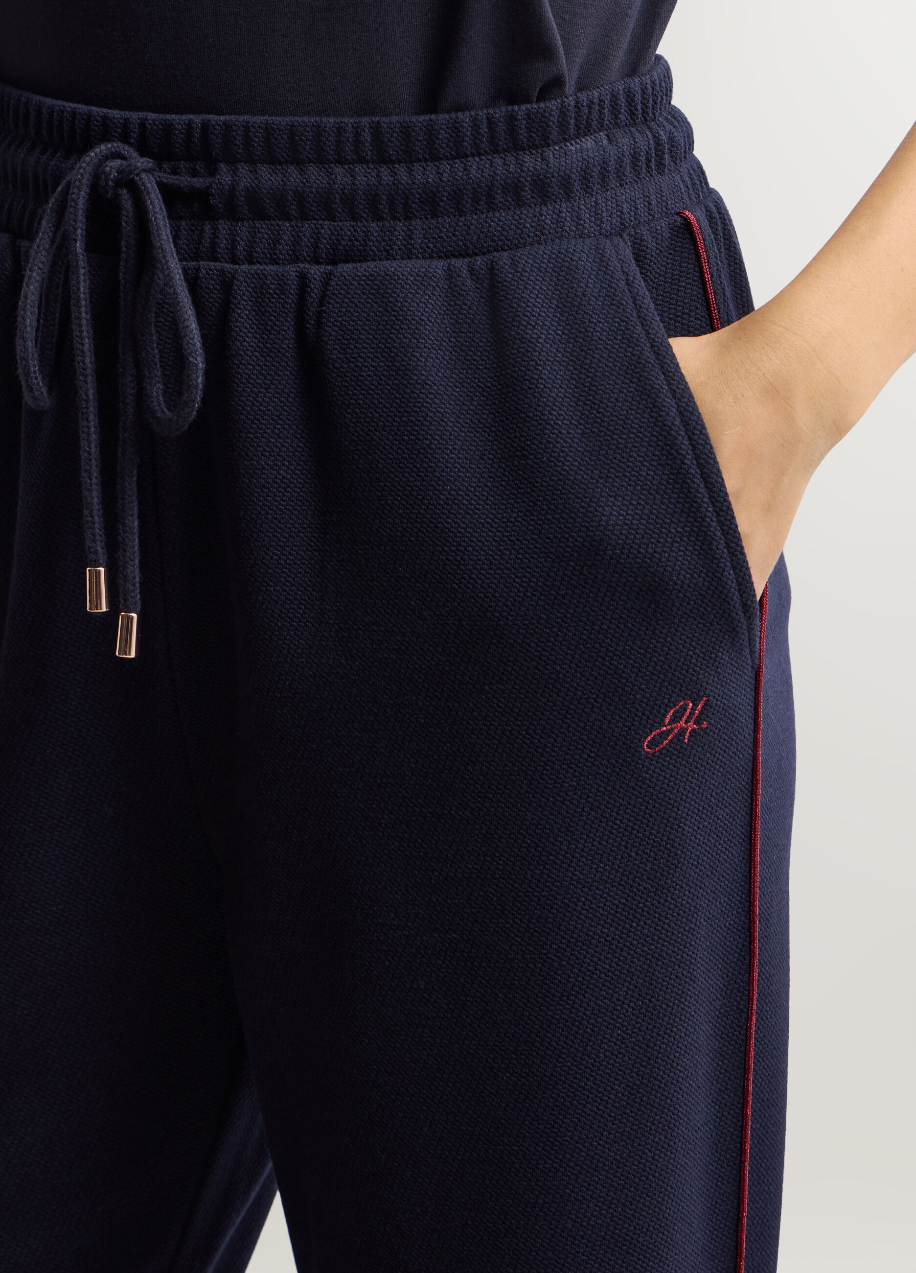 Jogger Piquet Fit Regular misto viscosa stretch donna_3