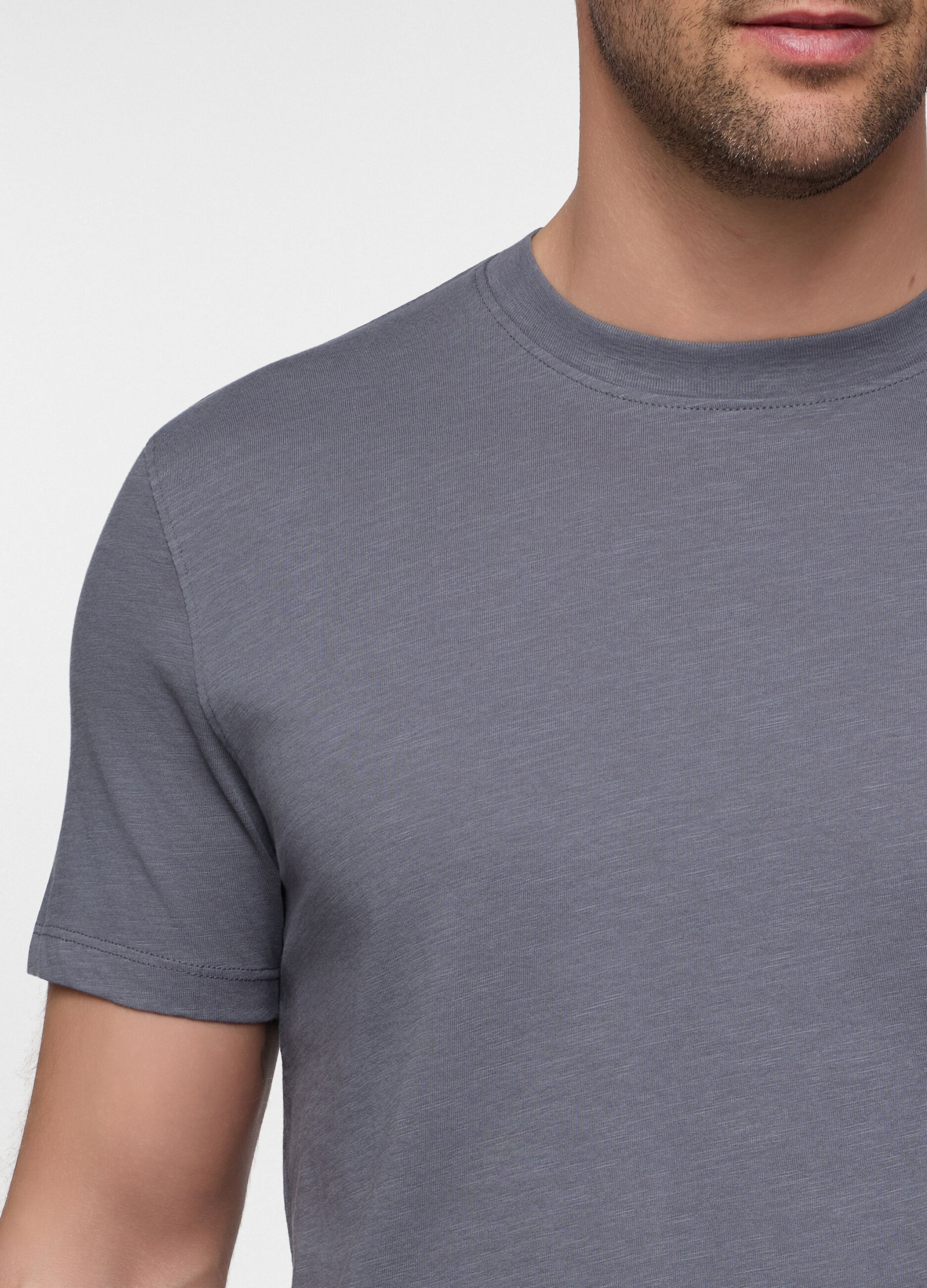 T-shirt in cotone fiammato uomo_2