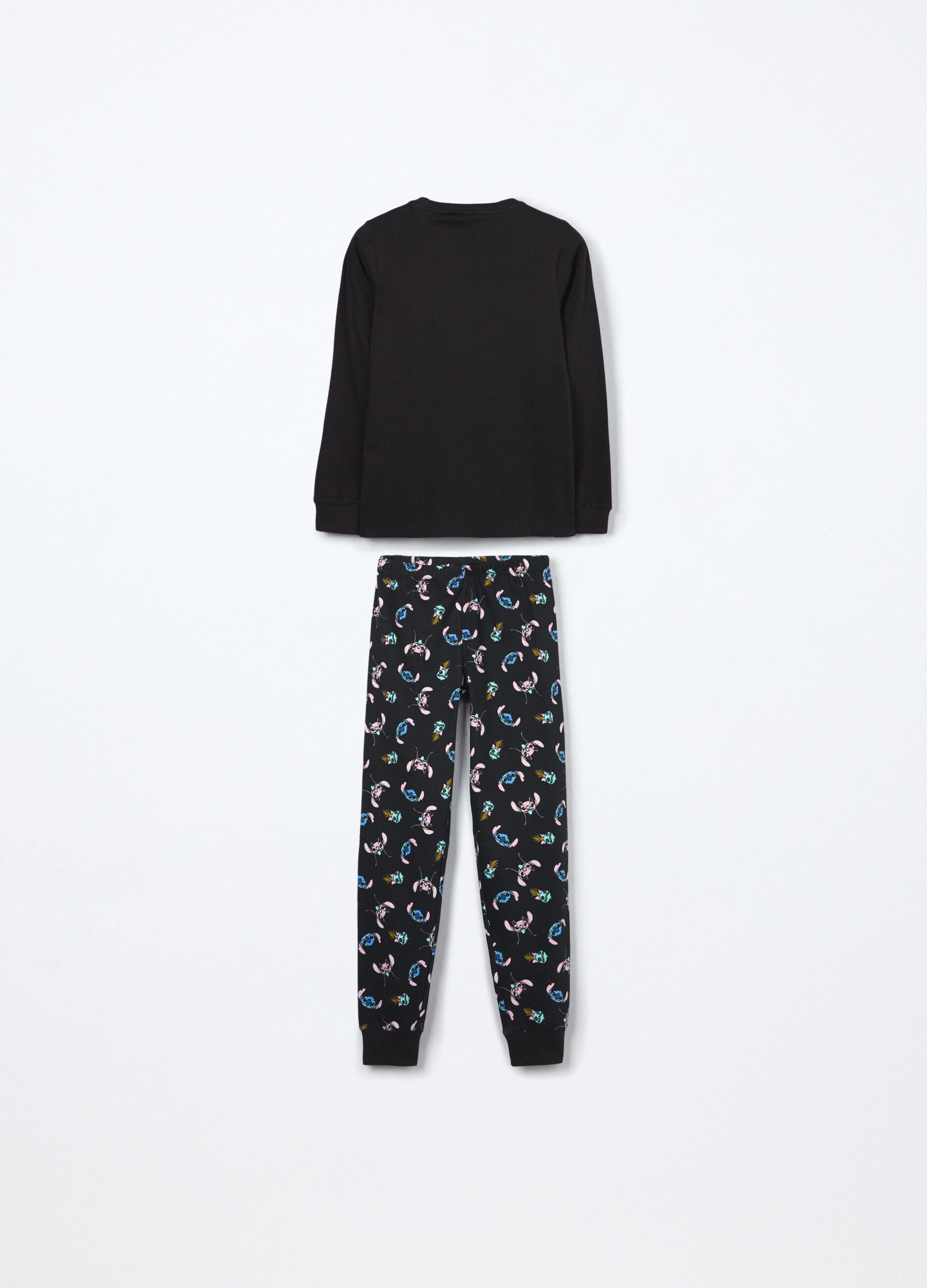 Set pigiama lungo in interlock di puro cotone ragazza_1