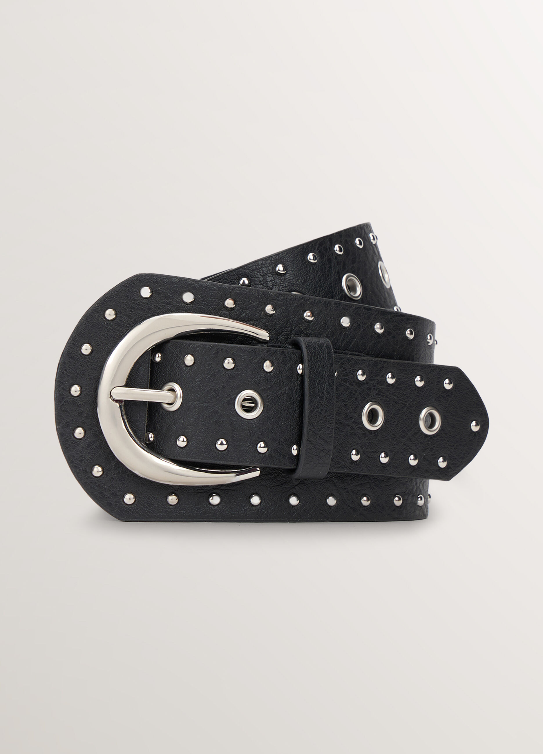 Cintura in eco pelle con borchie donna_0