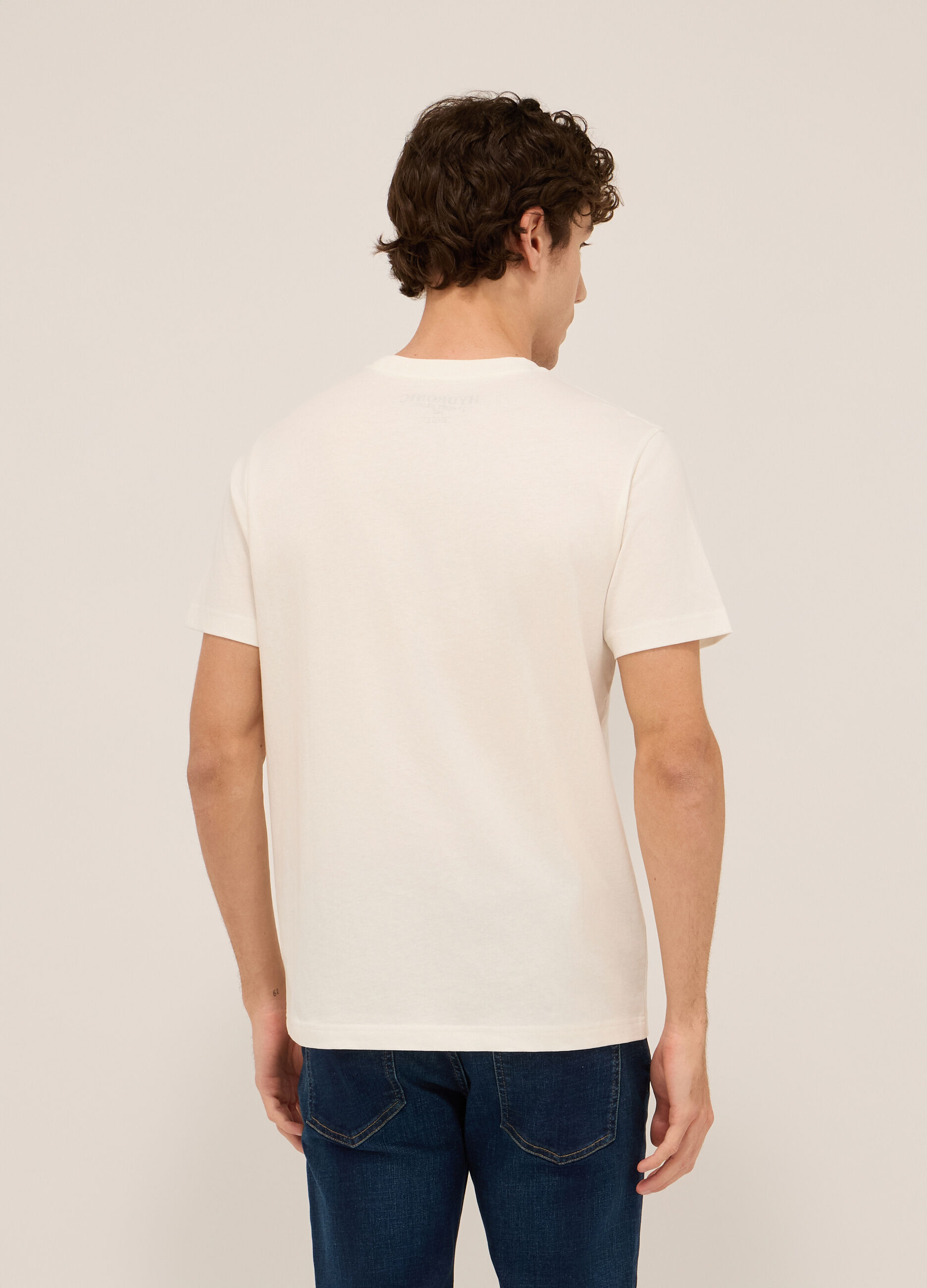 T-shirt in jersey di cotone con stampa uomo_1