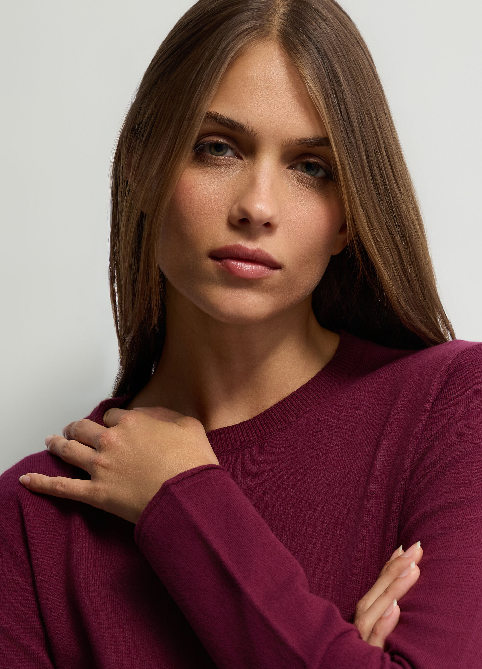 Pullover girocollo rasato donna_2