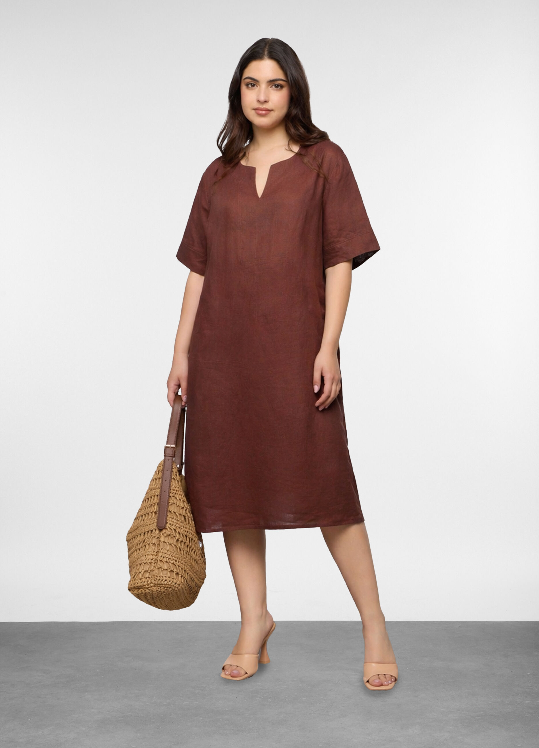 Abito in puro lino donna curvy_0