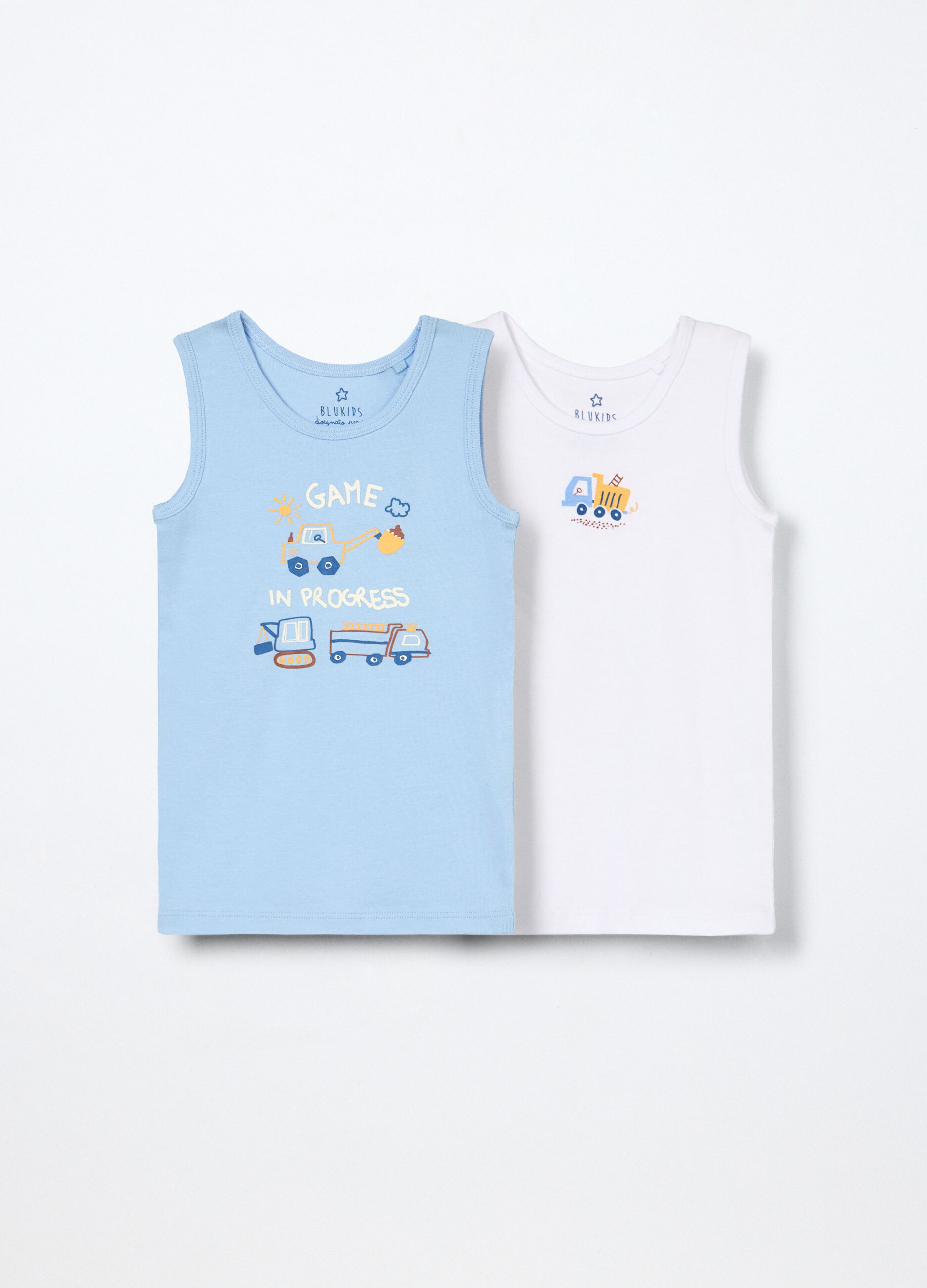 Pack 2 canotte in puro cotone neonato_0