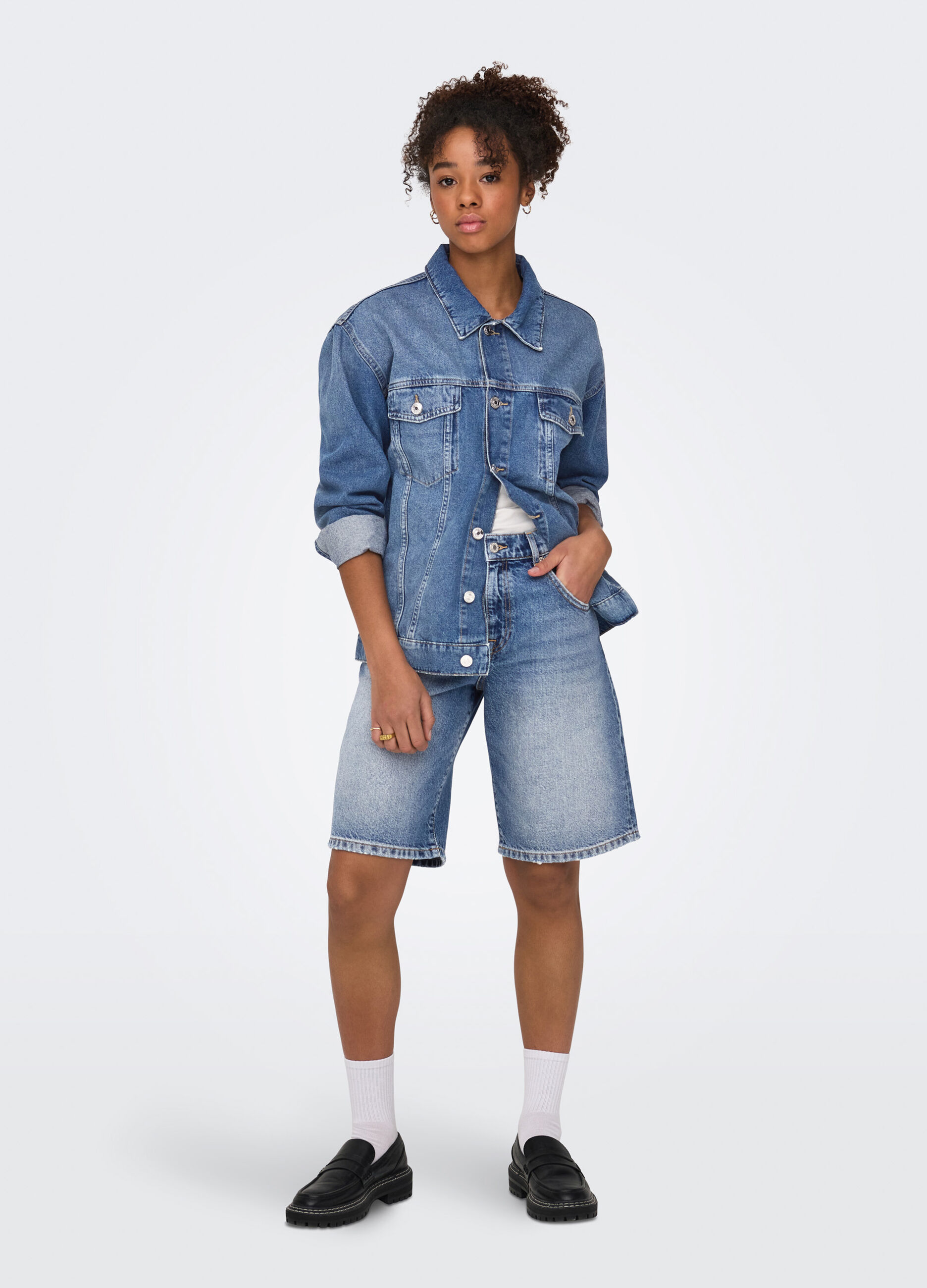 Shorts in denim donna